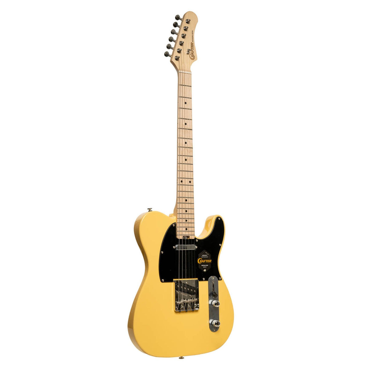 Crafter Modern Sera T-style electric guitar in Butterscotch, angled front view