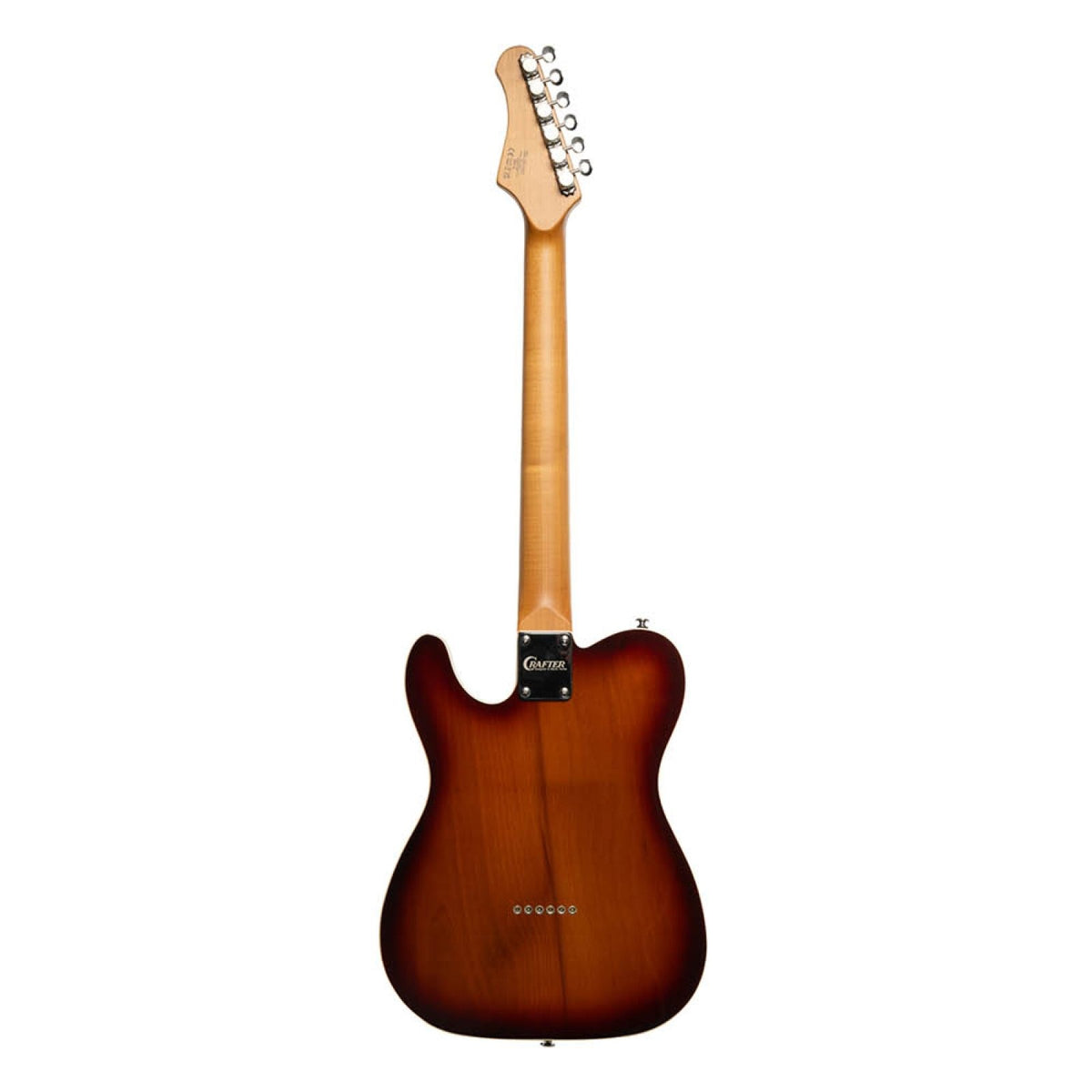 Crafter Modern Seoul T60-style electric guitar in Tobacco Sunburst, full back view