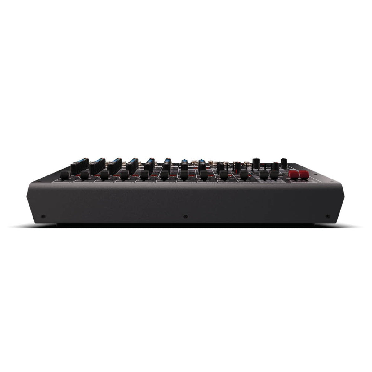 Front edge of the HH Audio Q12FX analog mixing console