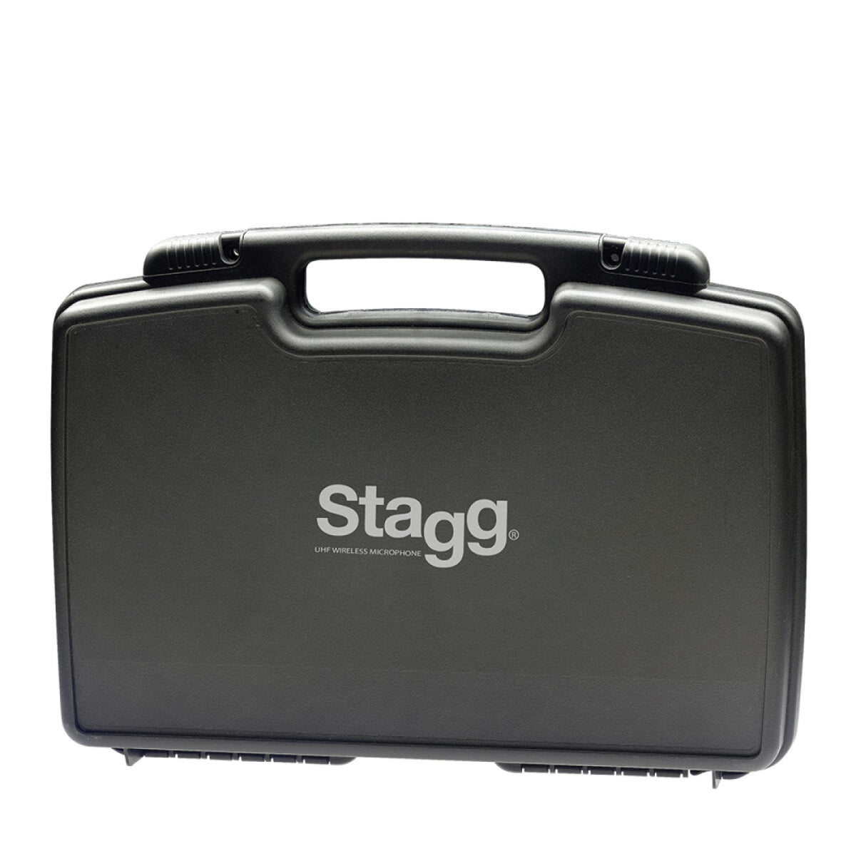 Black hard carrying case with the Stagg logo for the Stagg SUW 50 HH EG US wireless system