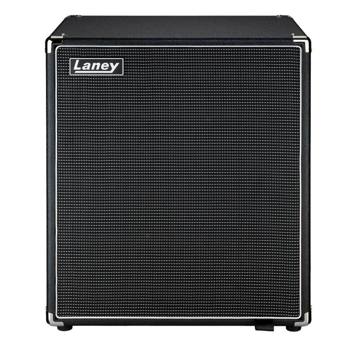 Laney Digbeth DBF210-4 front view of the black 2x10 bass cabinet with Laney badge and steel corners
