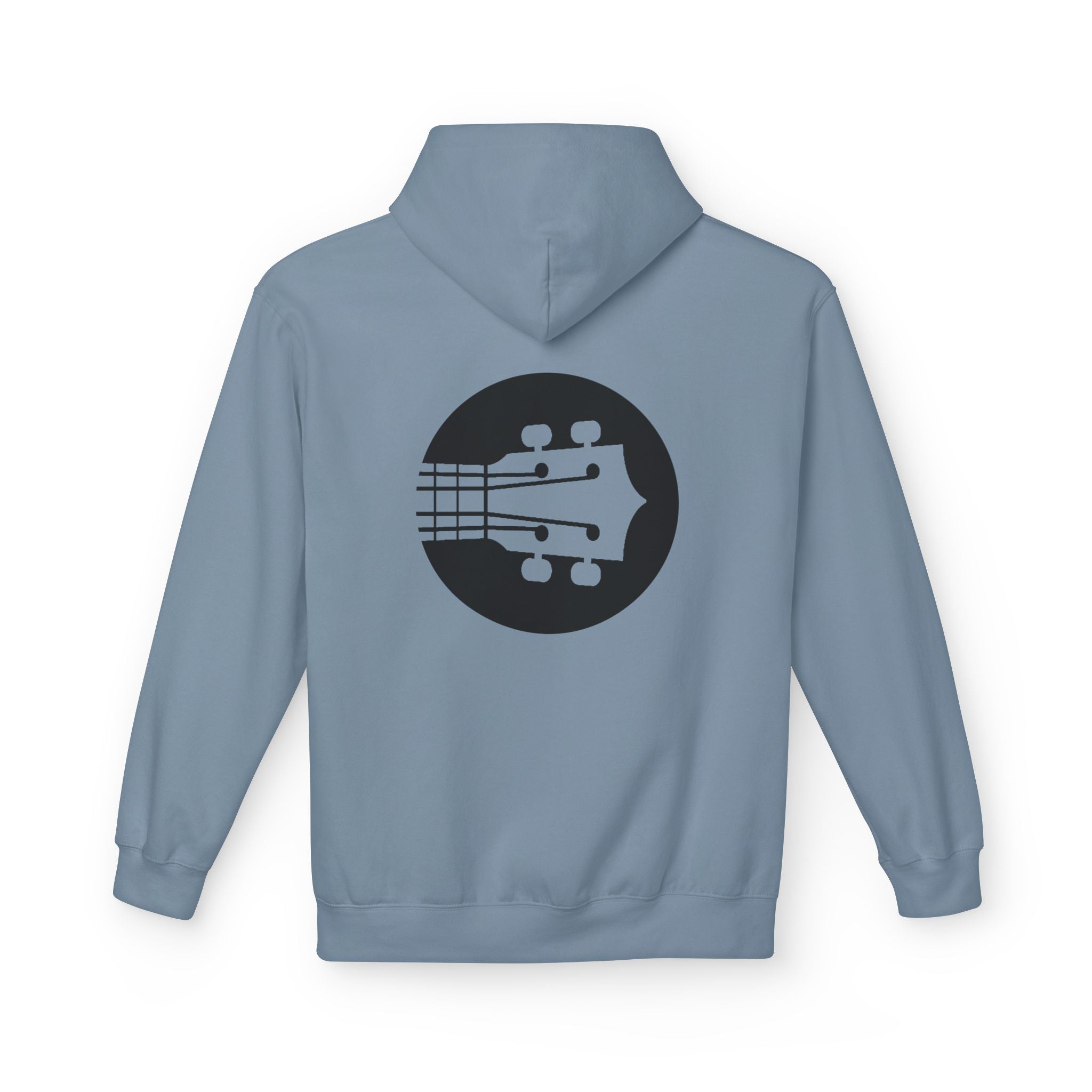 Uke Like The Pros Unisex Fleece Hoodie - Black Logo
