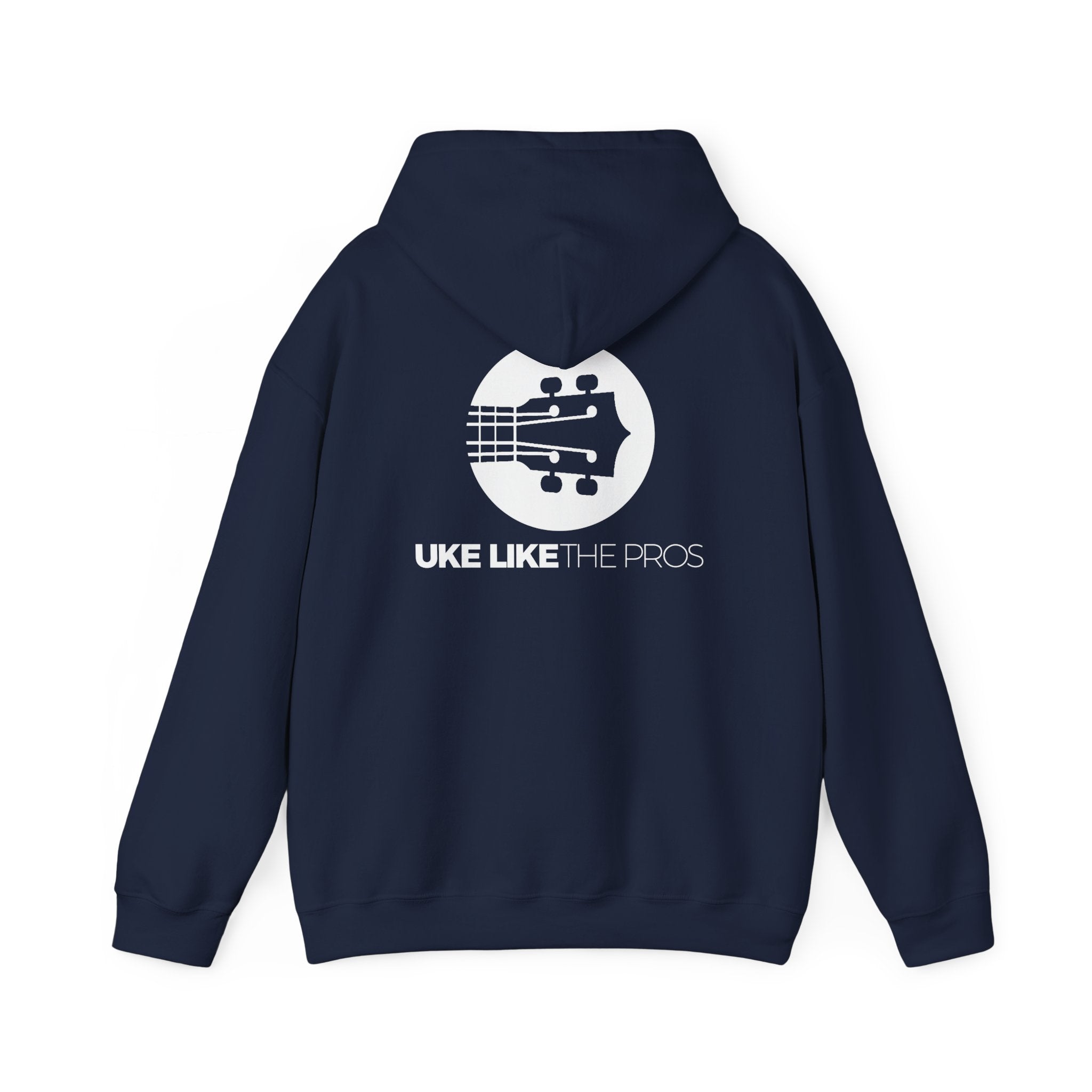 Uke Like The Pros Hoodie - White Logo Pullover