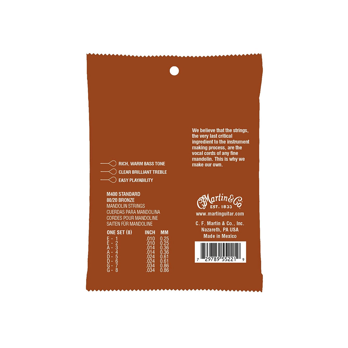 Martin M475 Phosphor Bronze Mandolin Strings