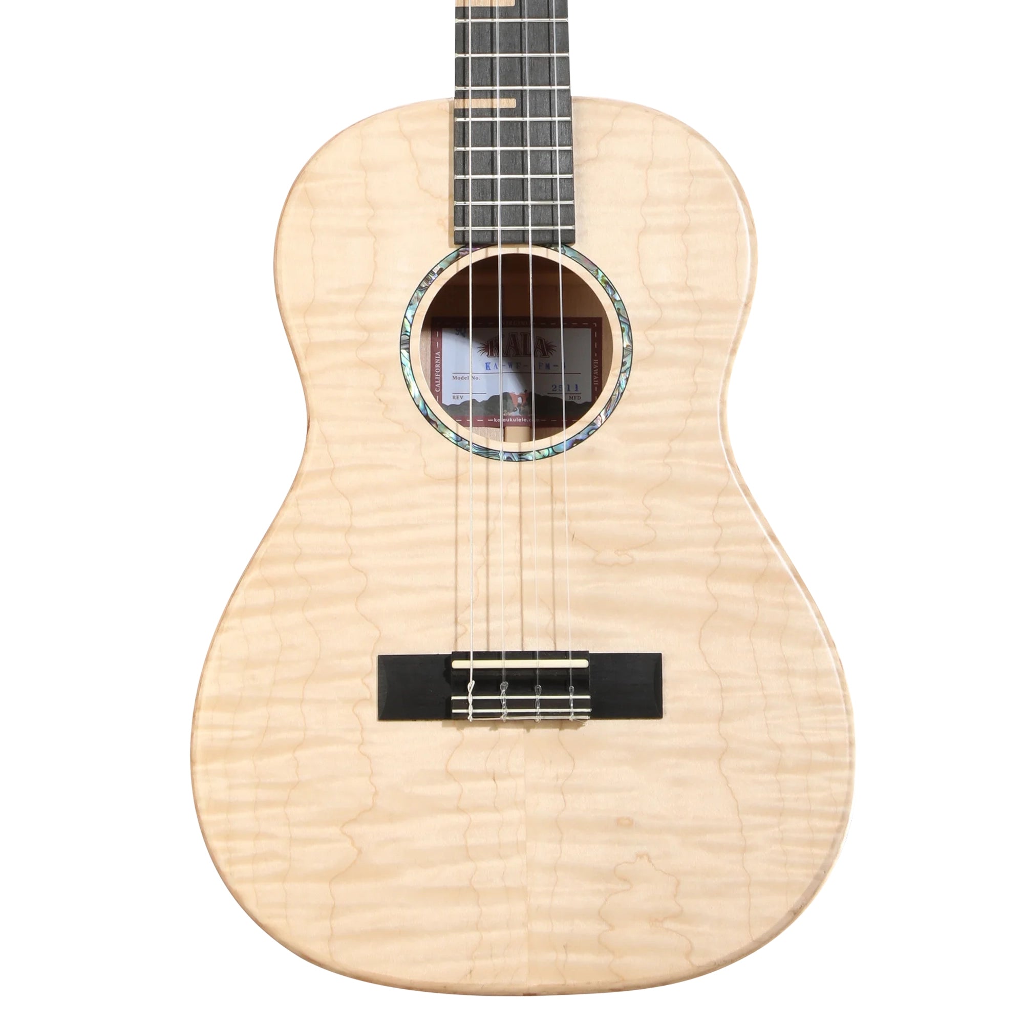 Kala Solid Flamed Maple Waterfall Baritone Ukulele