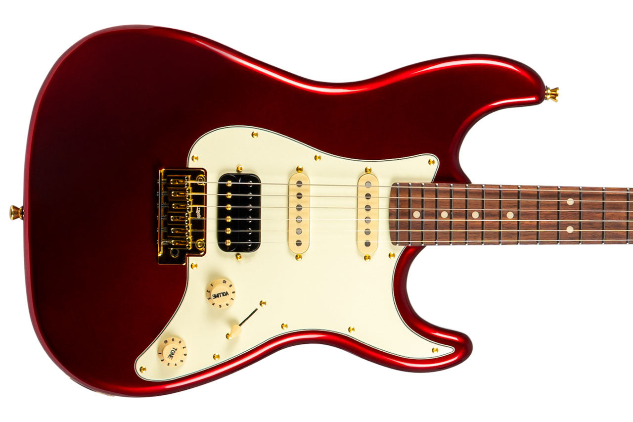 Jet JS-480 WR G Wine Red Stratocaster Electric Guitar