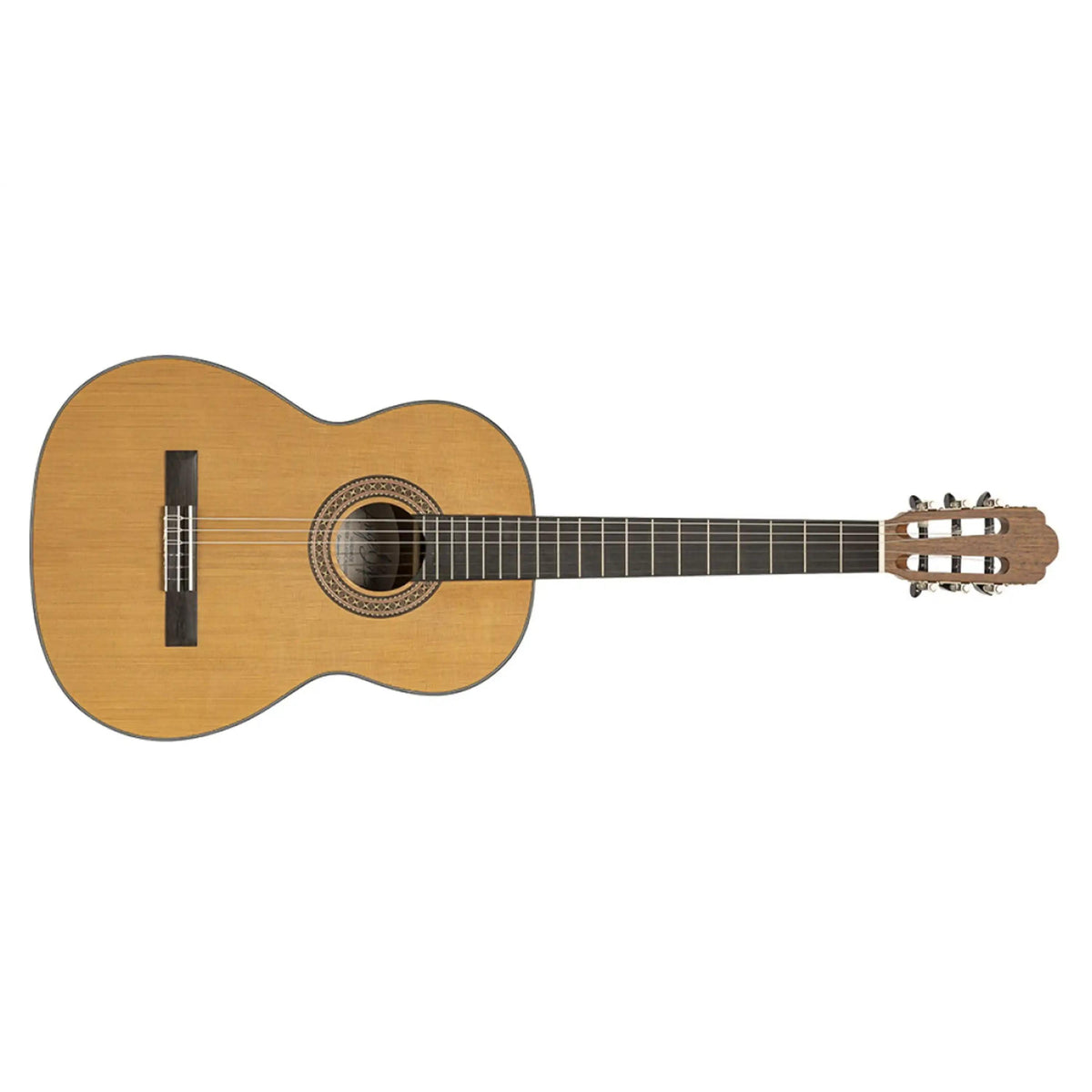 Graciano-CM solid cedar top classical guitar, full front view