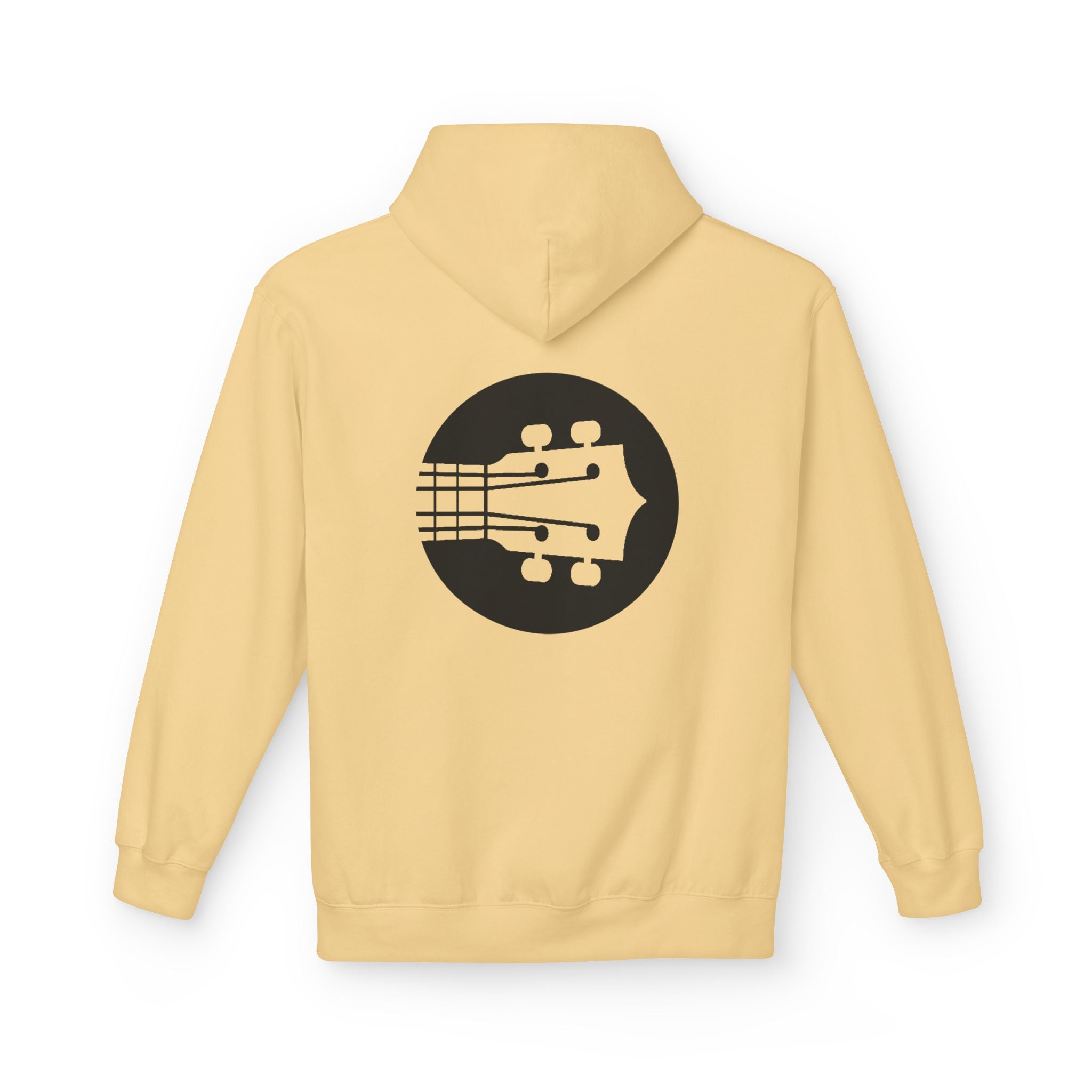 Uke Like The Pros Unisex Fleece Hoodie - Black Logo