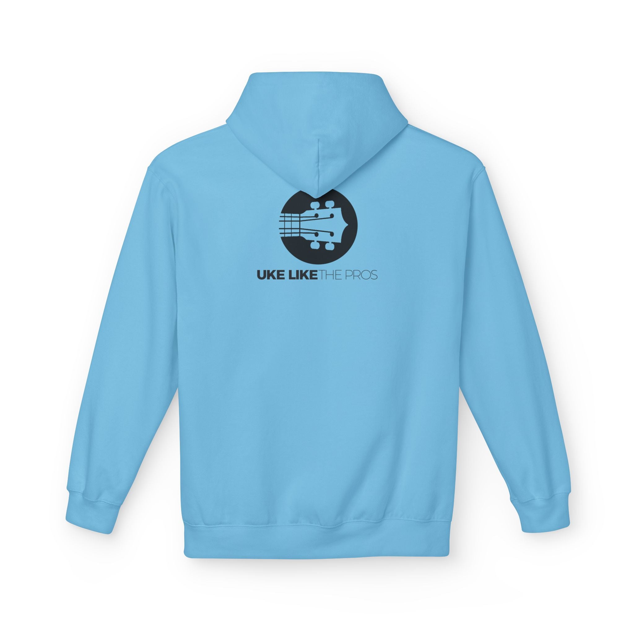 Uke Like The Pros Unisex Fleece Hoodie - Black Logo