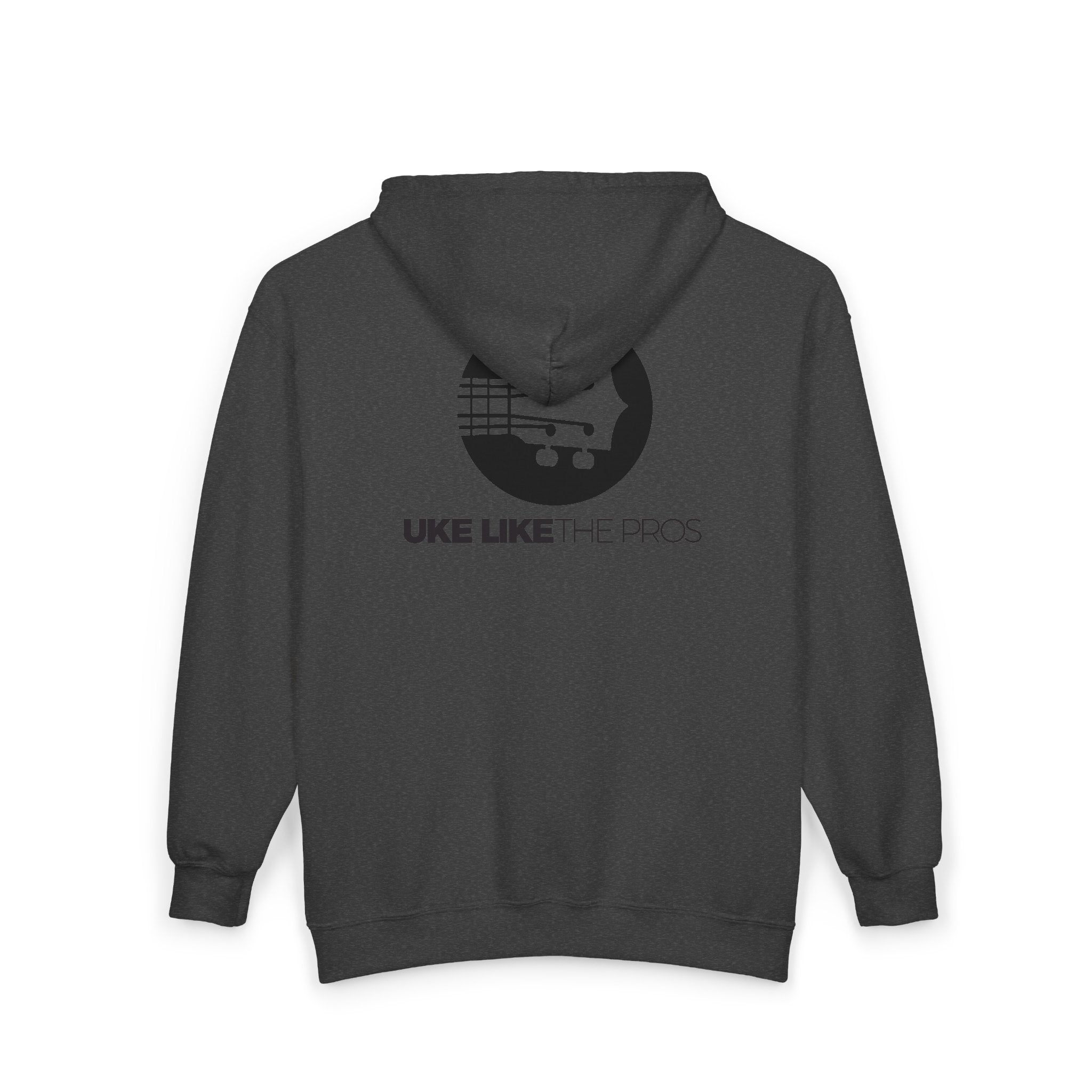 Uke Like The Pros Zip Up Hoodie - Black Logo