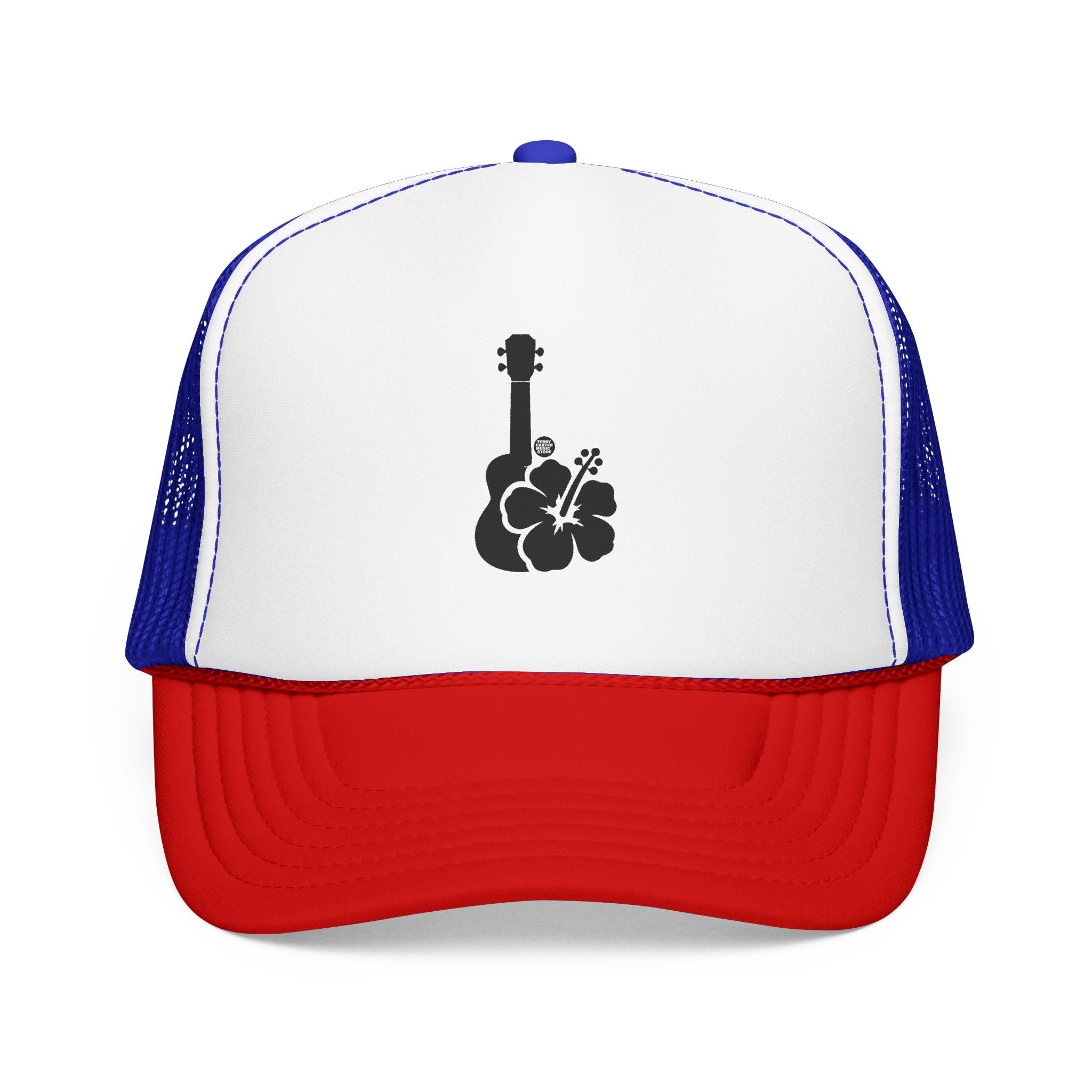 Ukulele Musician Foam Trucker Hat - Hibiscus