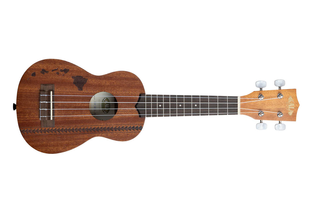 Kala 15S-H2 Hawaiian Islands & Tattoo Soprano Ukulele
