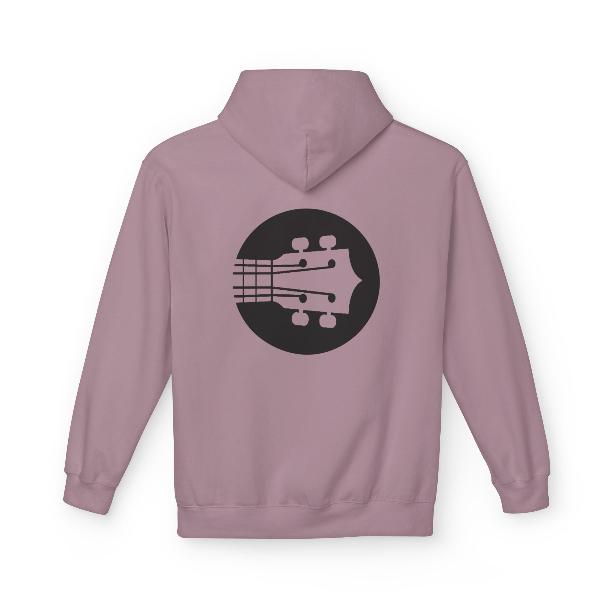 Uke Like The Pros Unisex Fleece Hoodie - Black Logo
