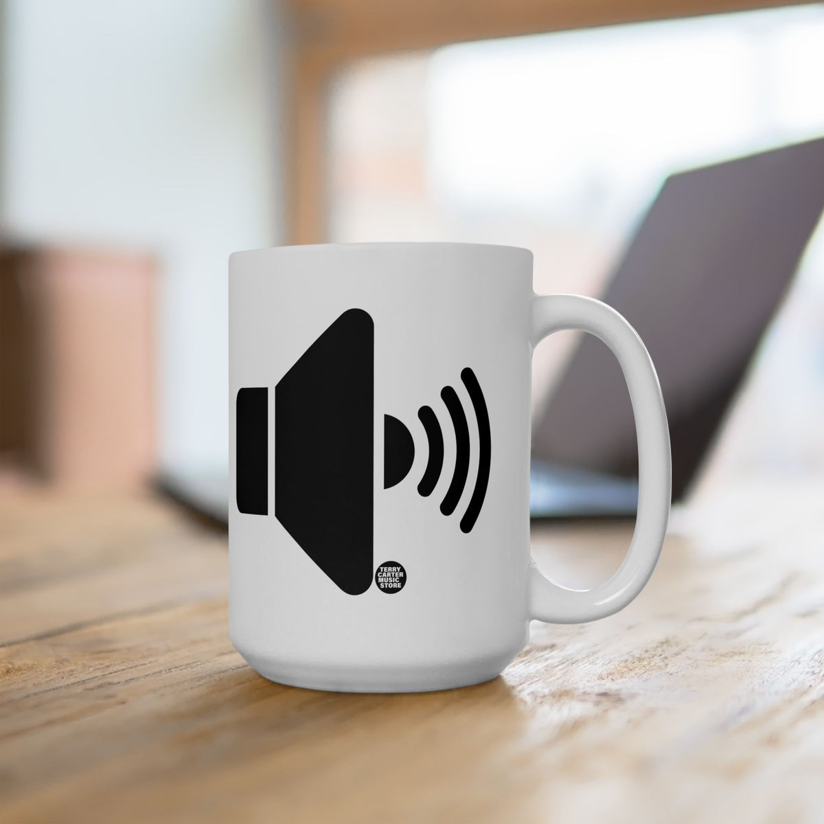 Sound On Speaker Icon White Ceramic Mug - 11oz & 15oz