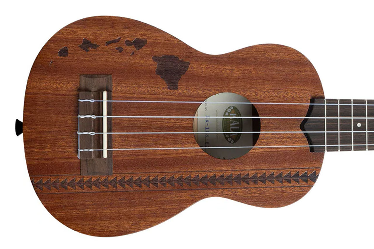 Kala 15S-H2 Hawaiian Islands & Tattoo Soprano Ukulele