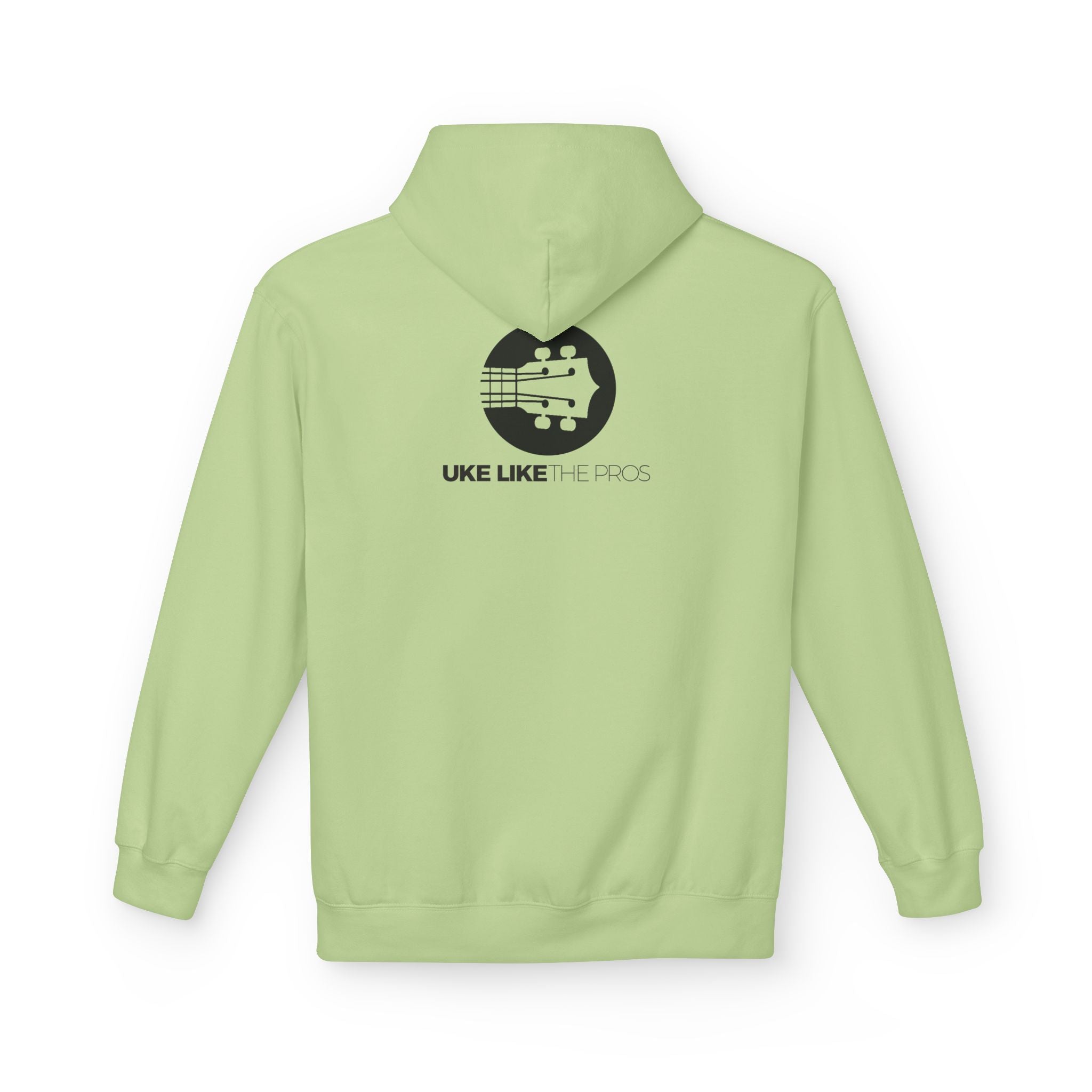 Uke Like The Pros Unisex Fleece Hoodie - Black Logo