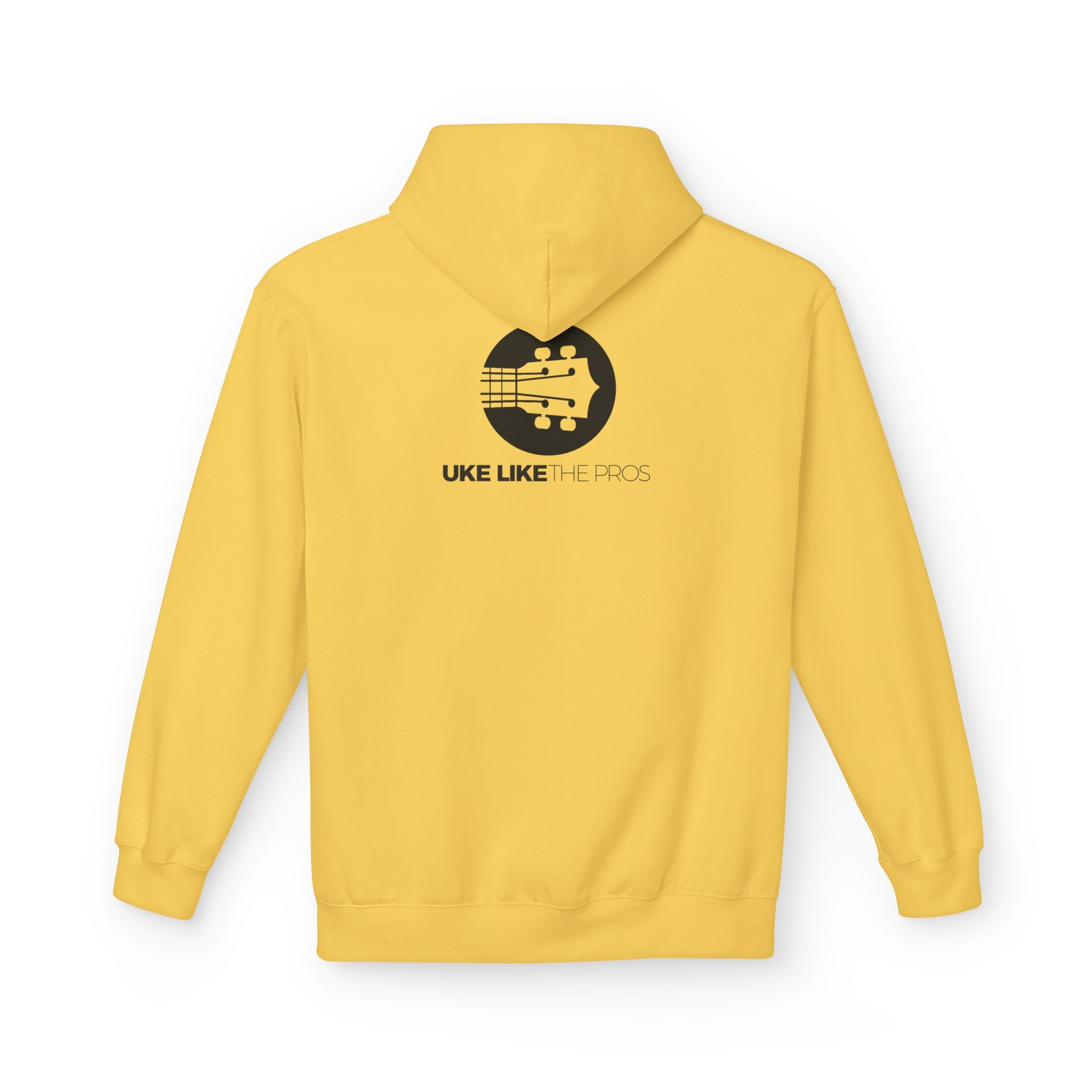 Uke Like The Pros Unisex Fleece Hoodie - Black Logo