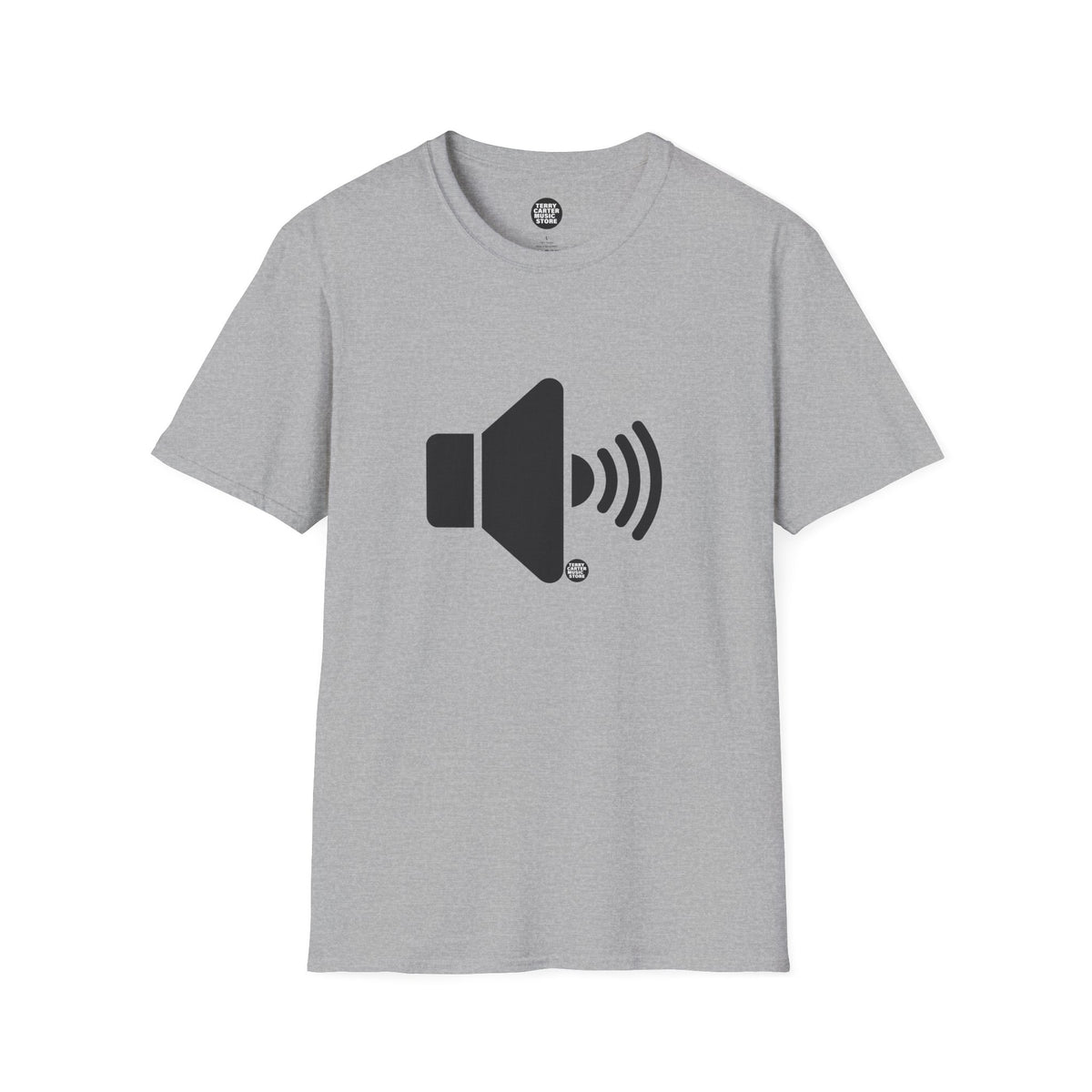Sound On Speaker Icon T-Shirt - Black Logo