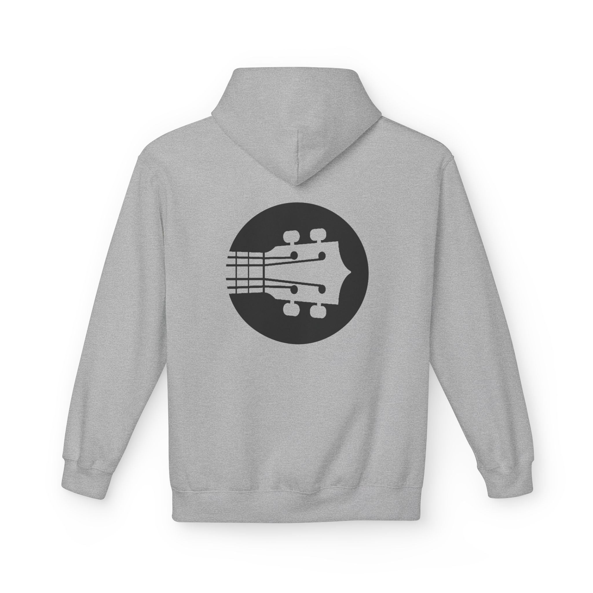 Uke Like The Pros Unisex Fleece Hoodie - Black Logo