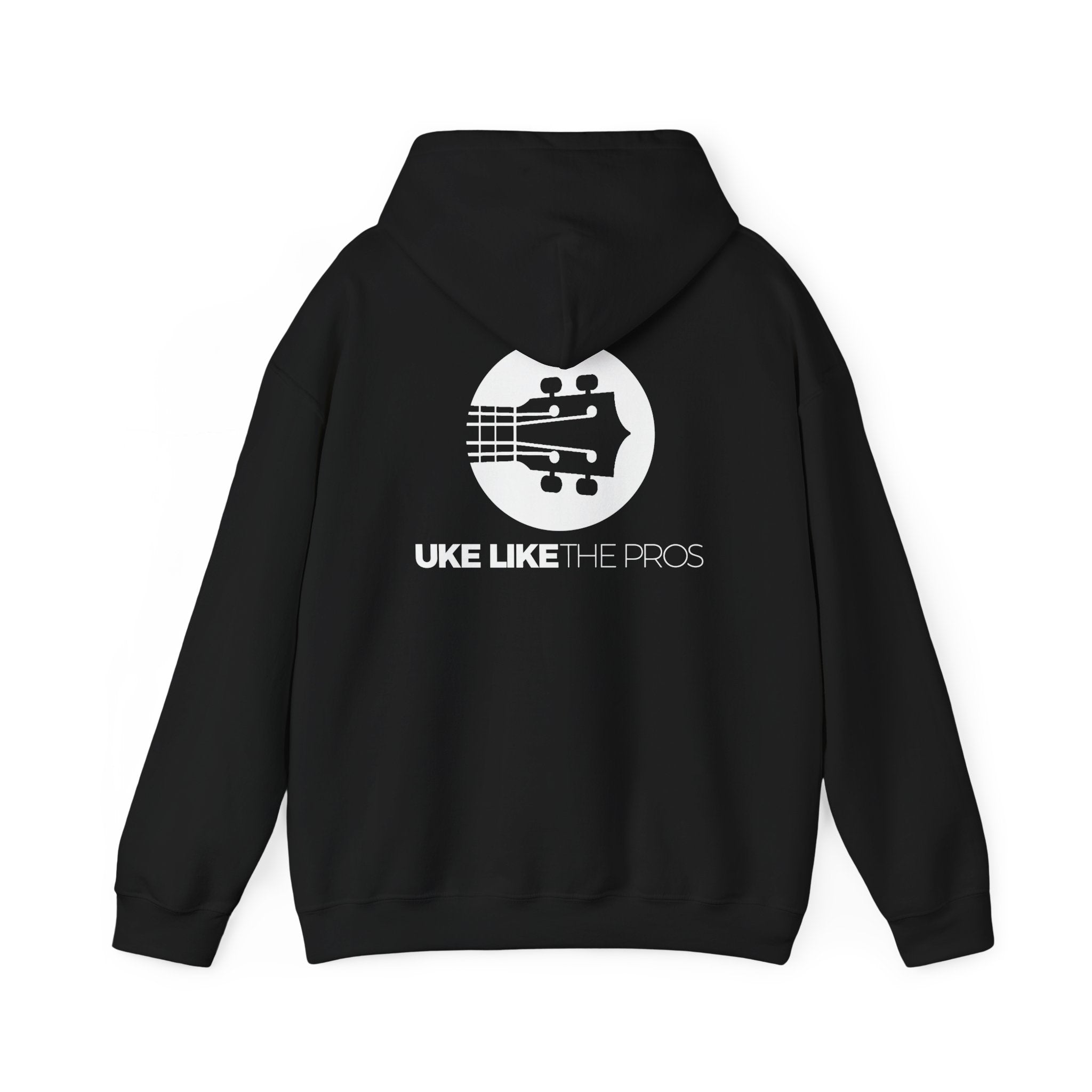 Uke Like The Pros Hoodie - White Logo Pullover