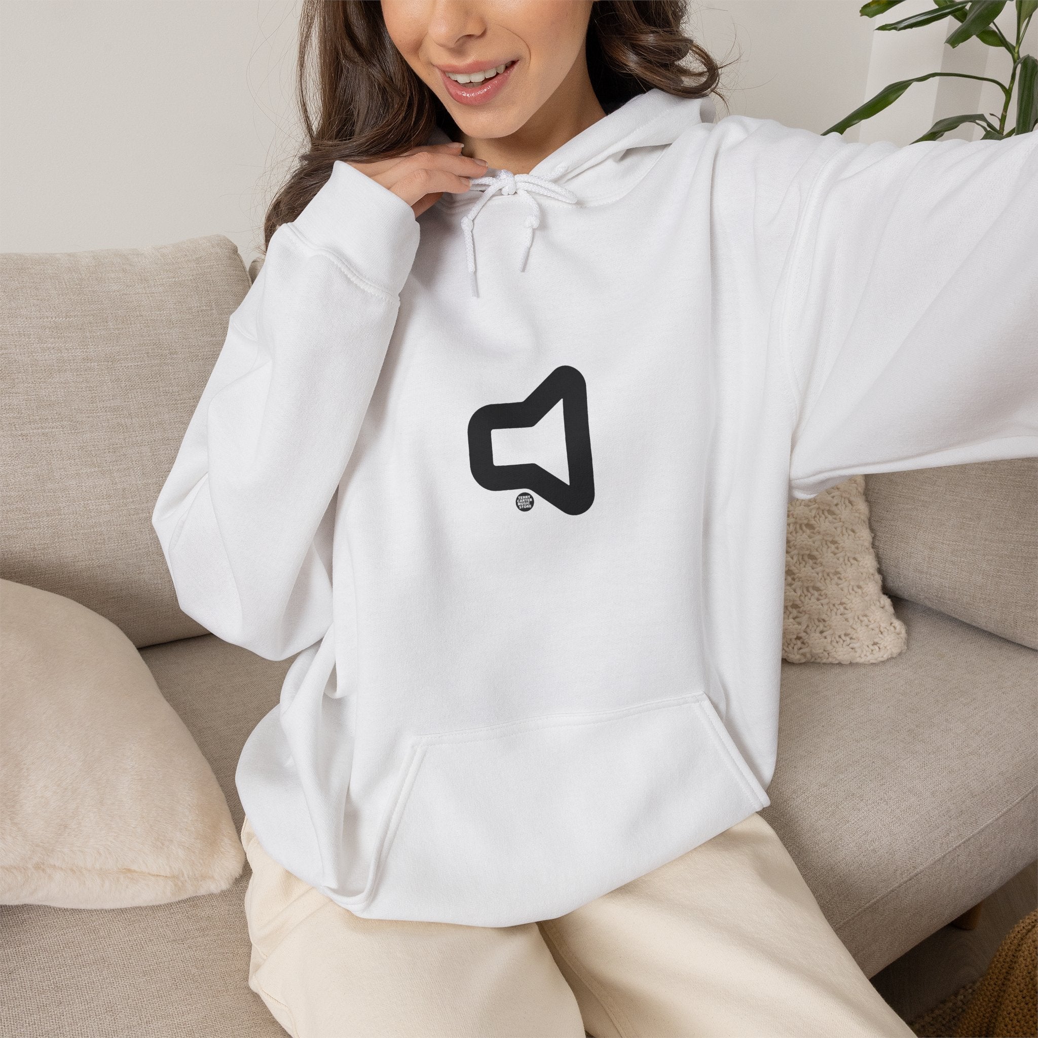 Speaker Icon Hoodie - Black Logo
