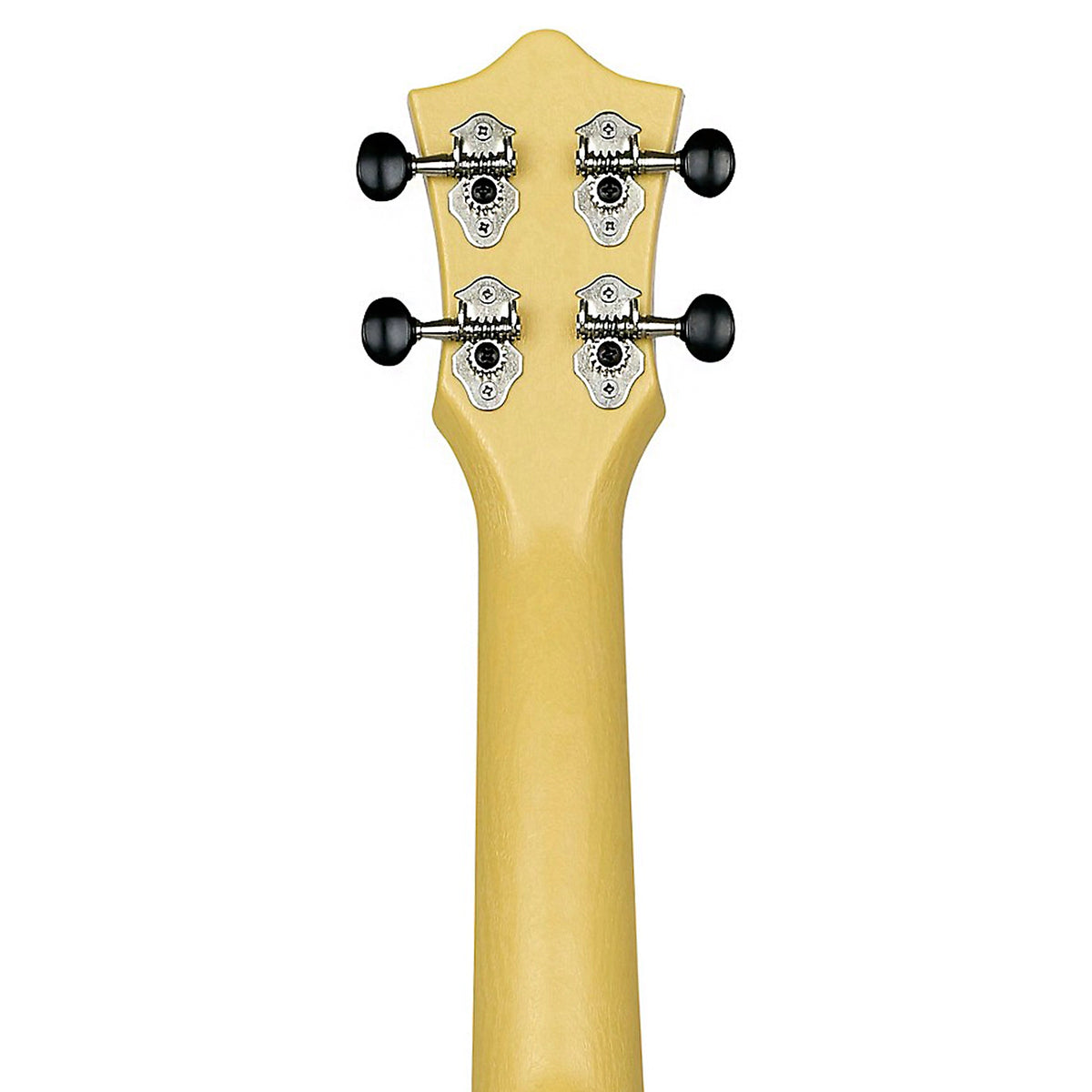 The Flight TUS-65 Silver rear neck view displays the ABS neck and four open-geared tuners.