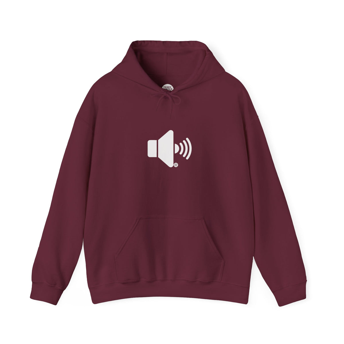 Sound On Speaker Icon Hoodie - White Logo