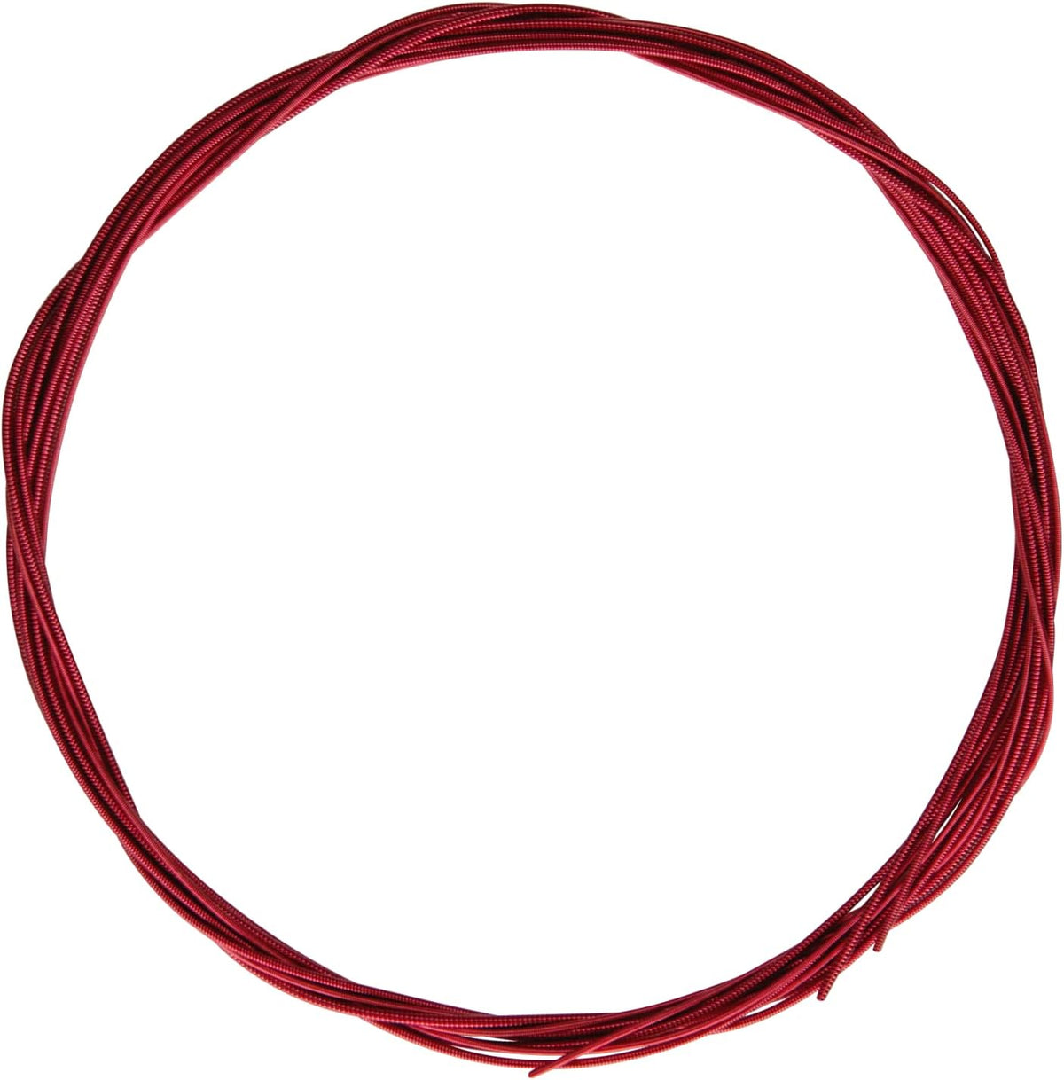 Aquila 133C Red Series wound bass strings uncoiled, showing their red color