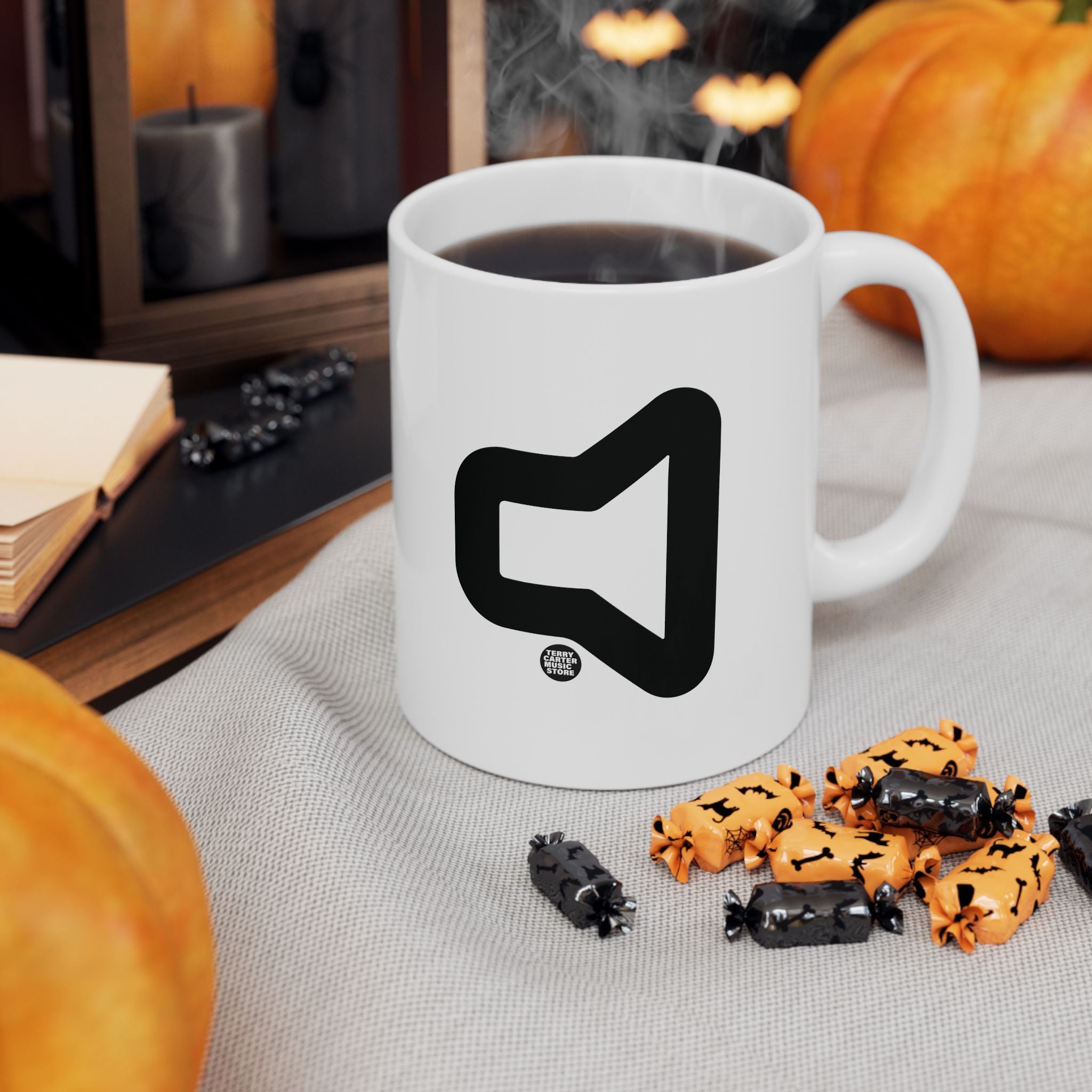 Speaker Icon White Ceramic Mug - 11oz & 15oz