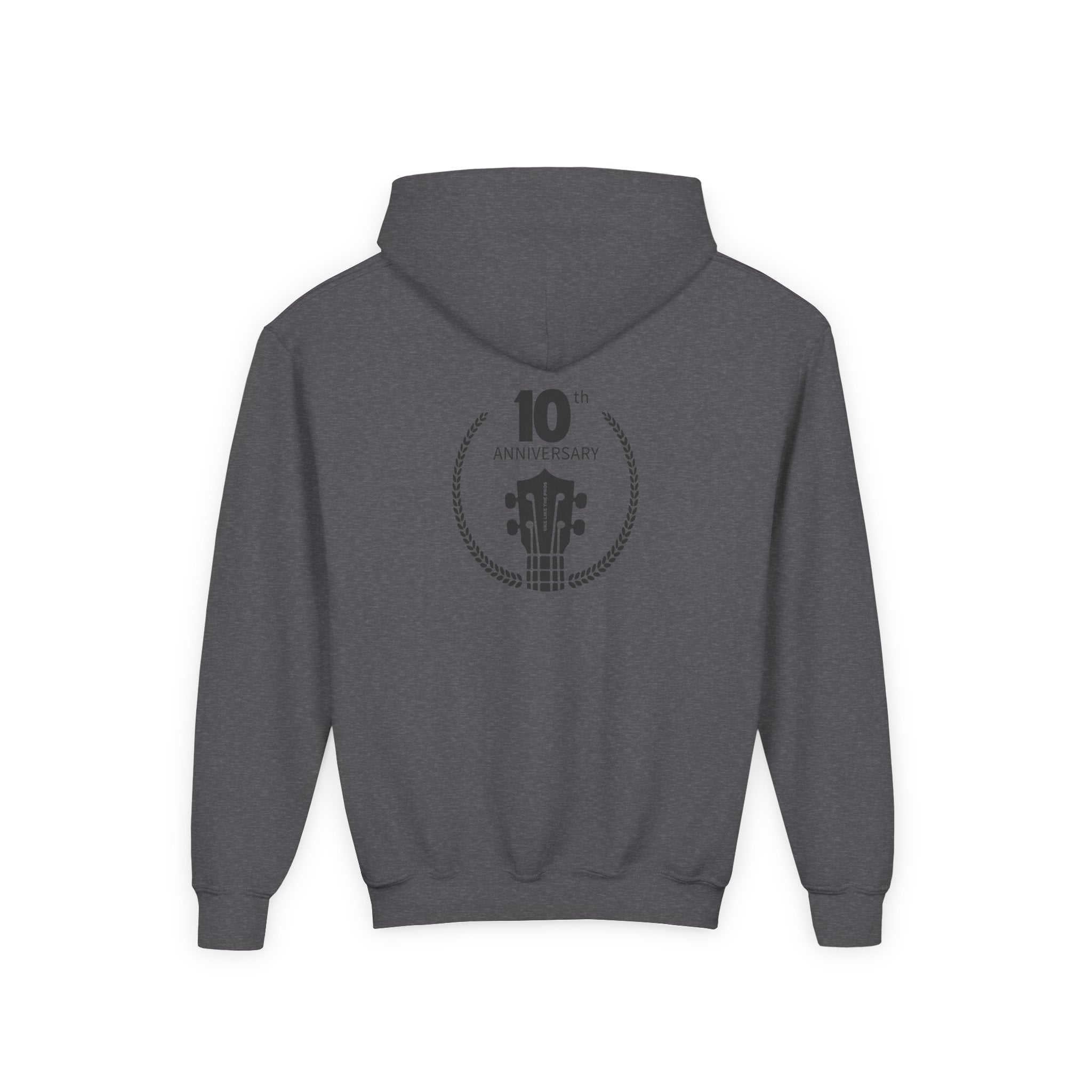 Uke Like The Pros 10th Anniversary Youth Hoodie - Black Logo