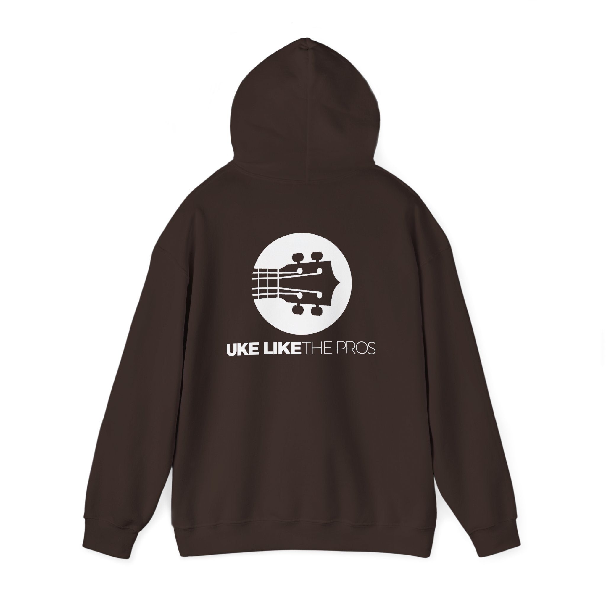 Uke Like The Pros Hoodie - White Logo Pullover