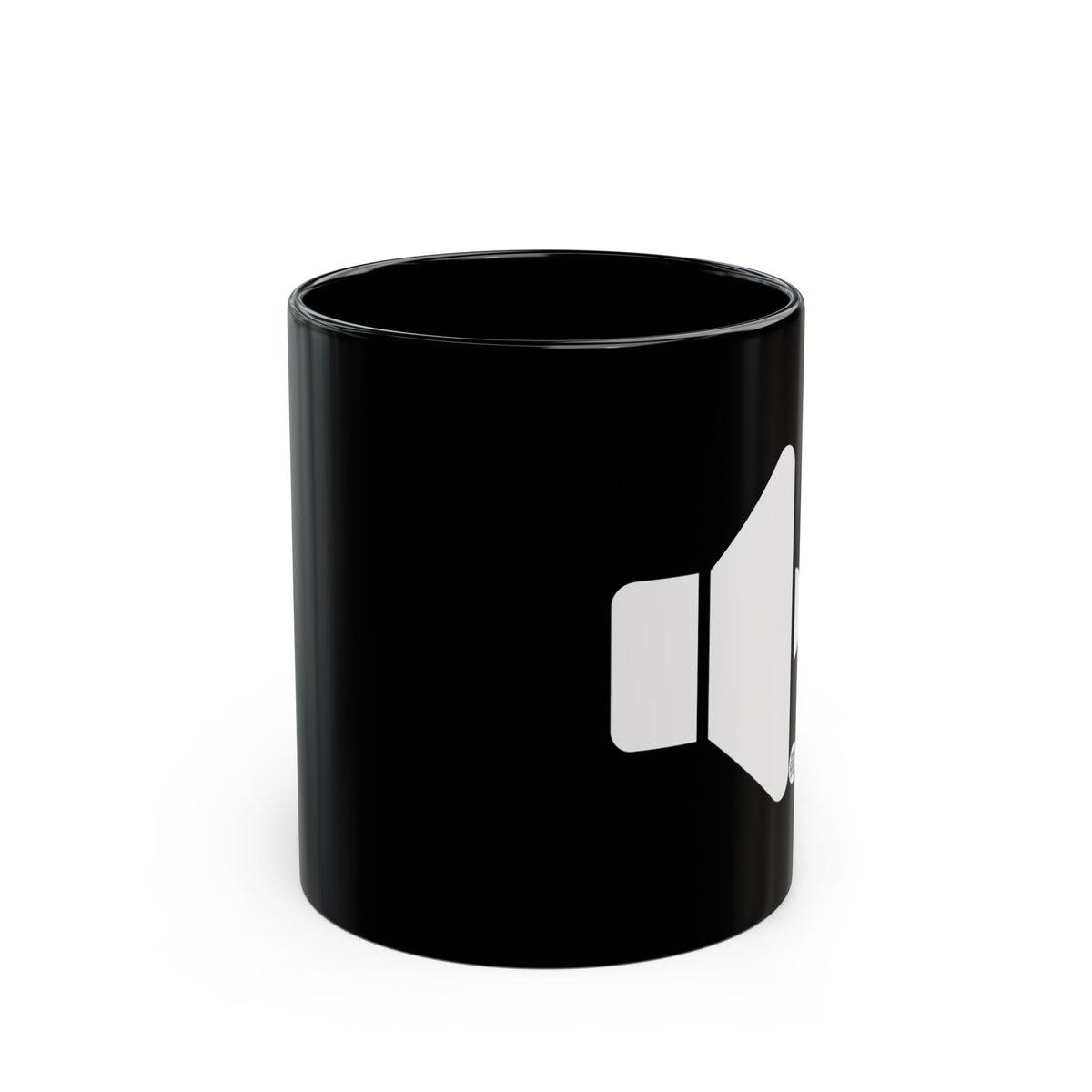 Sound On Speaker Icon Black Ceramic Mug - 11oz & 15oz