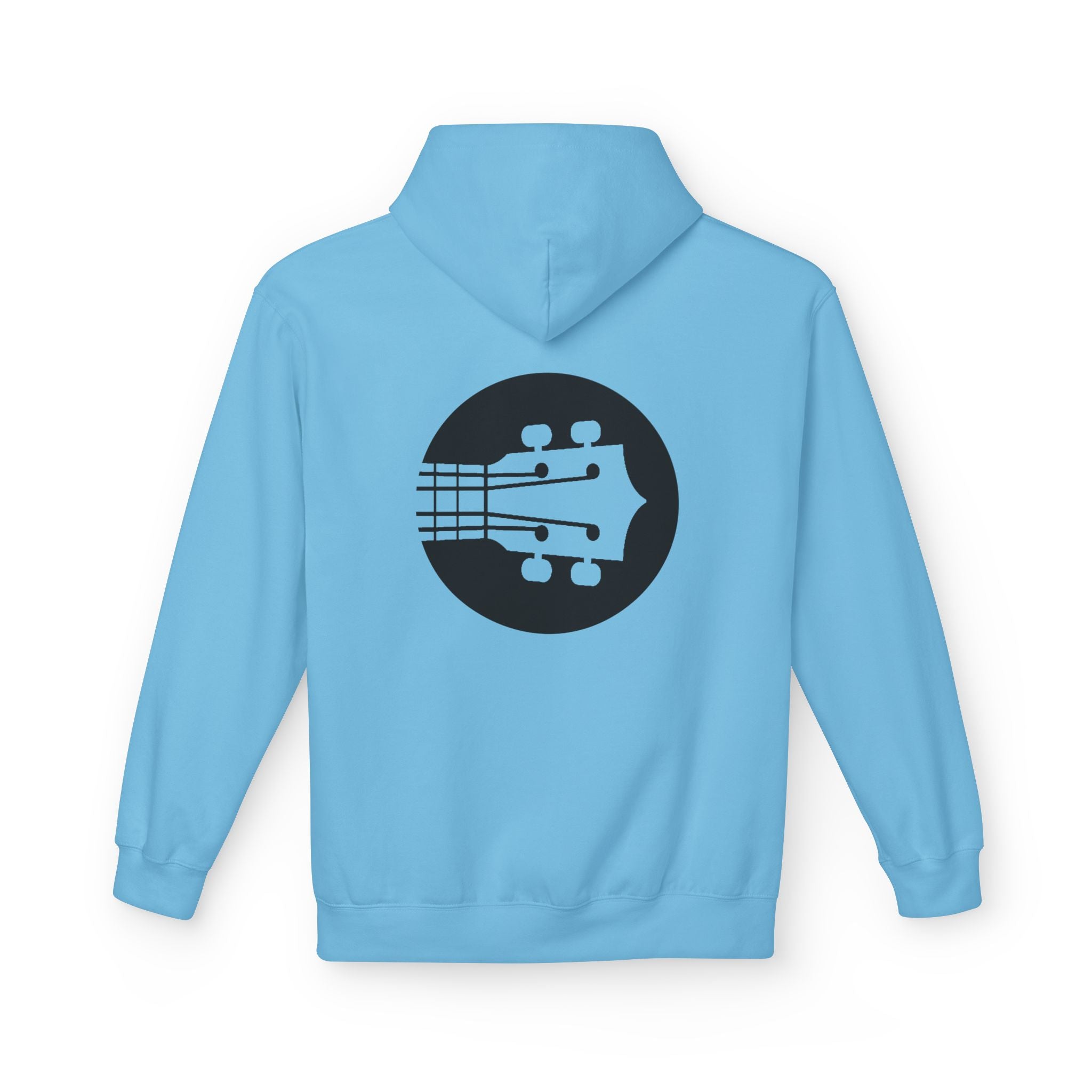 Uke Like The Pros Unisex Fleece Hoodie - Black Logo