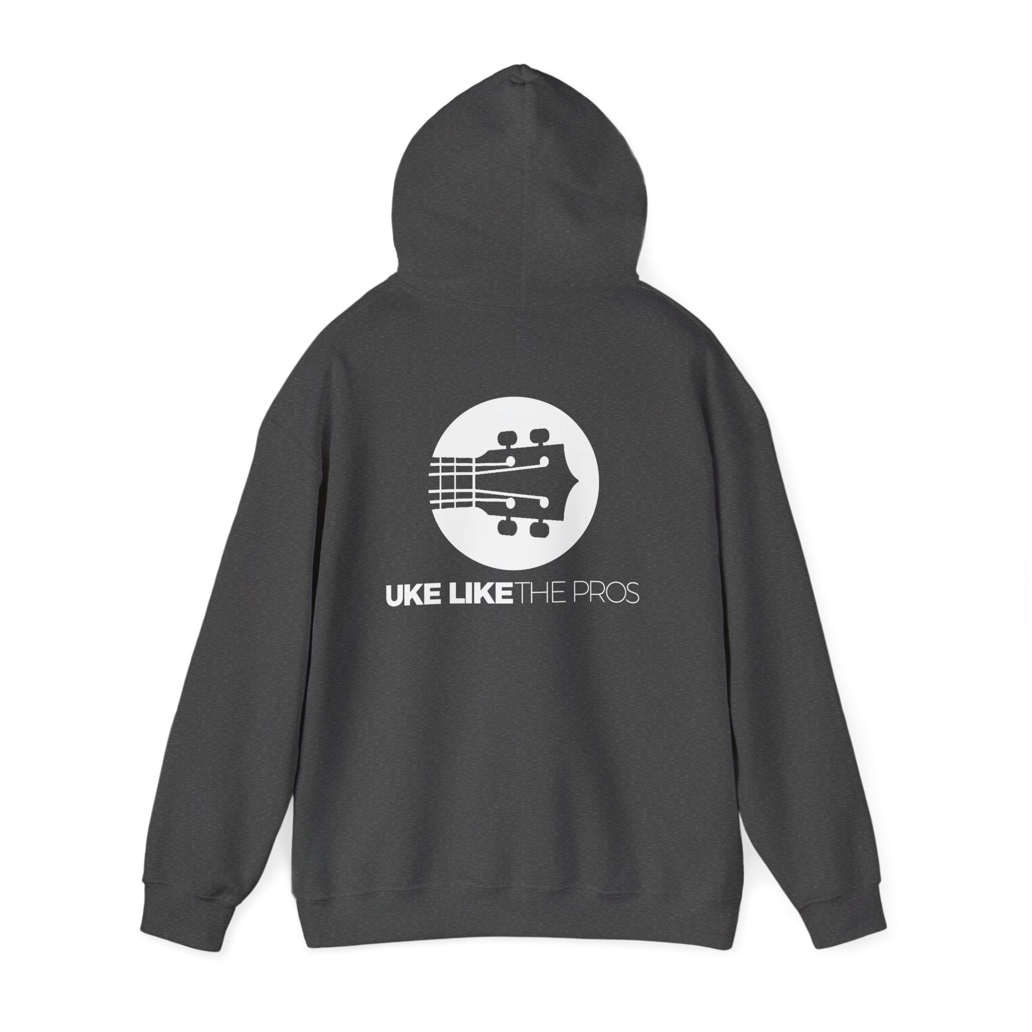 Uke Like The Pros Hoodie - White Logo Pullover