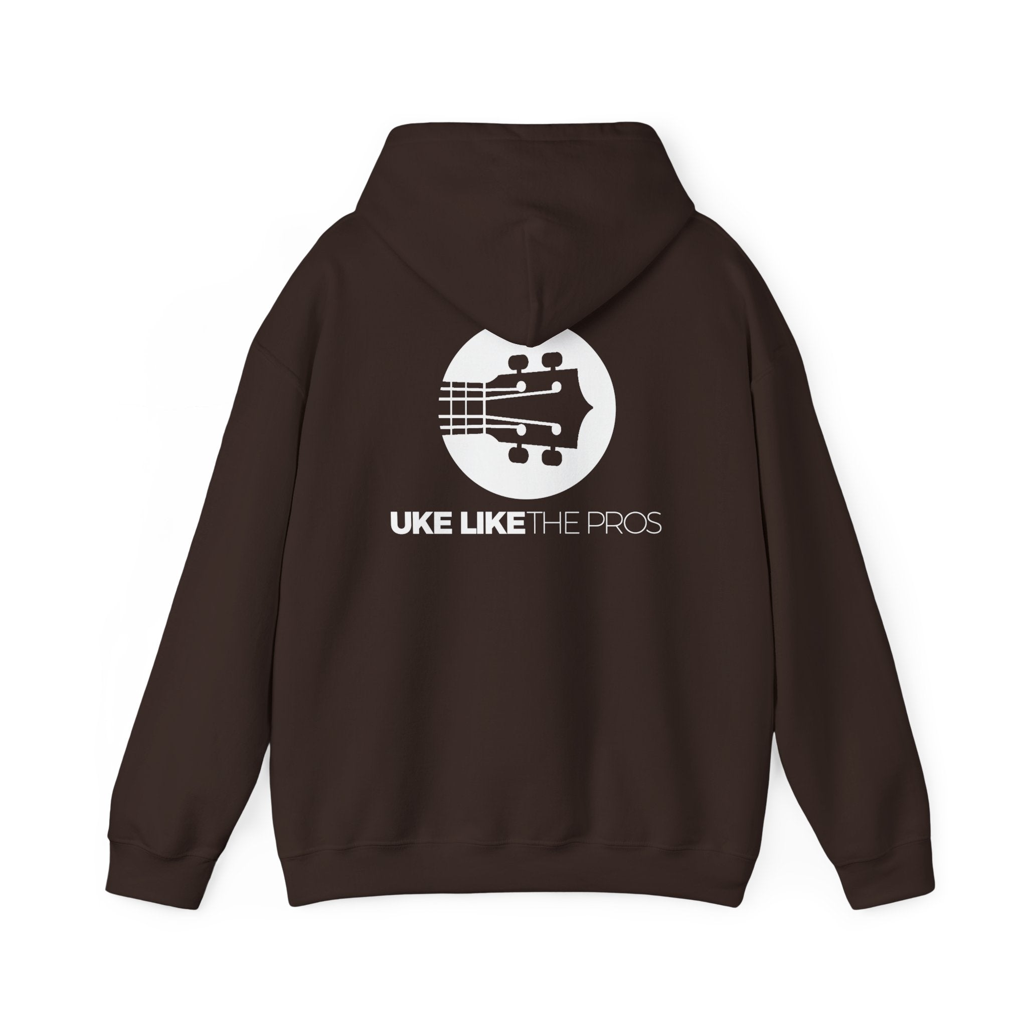 Uke Like The Pros Hoodie - White Logo Pullover