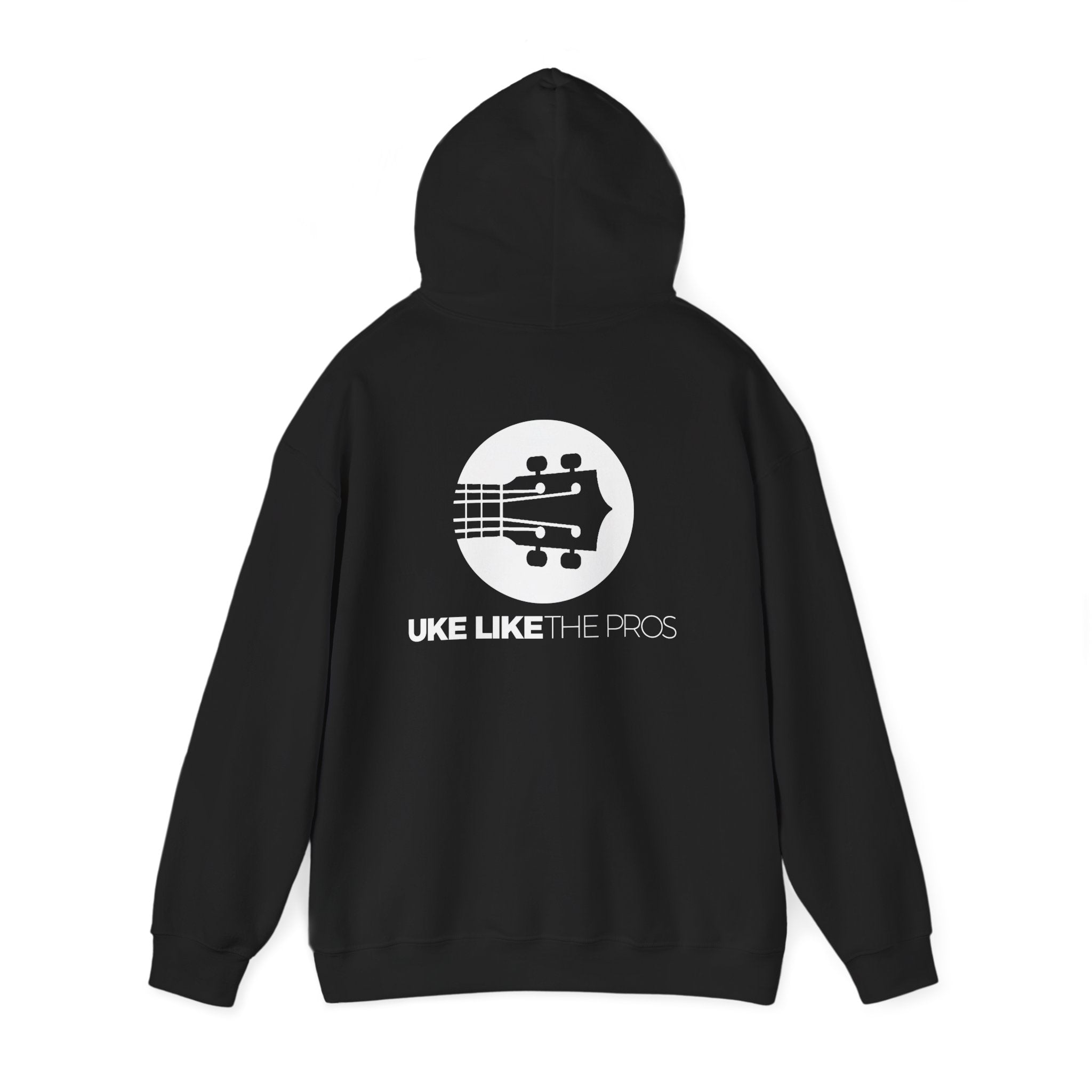 Uke Like The Pros Hoodie - White Logo Pullover