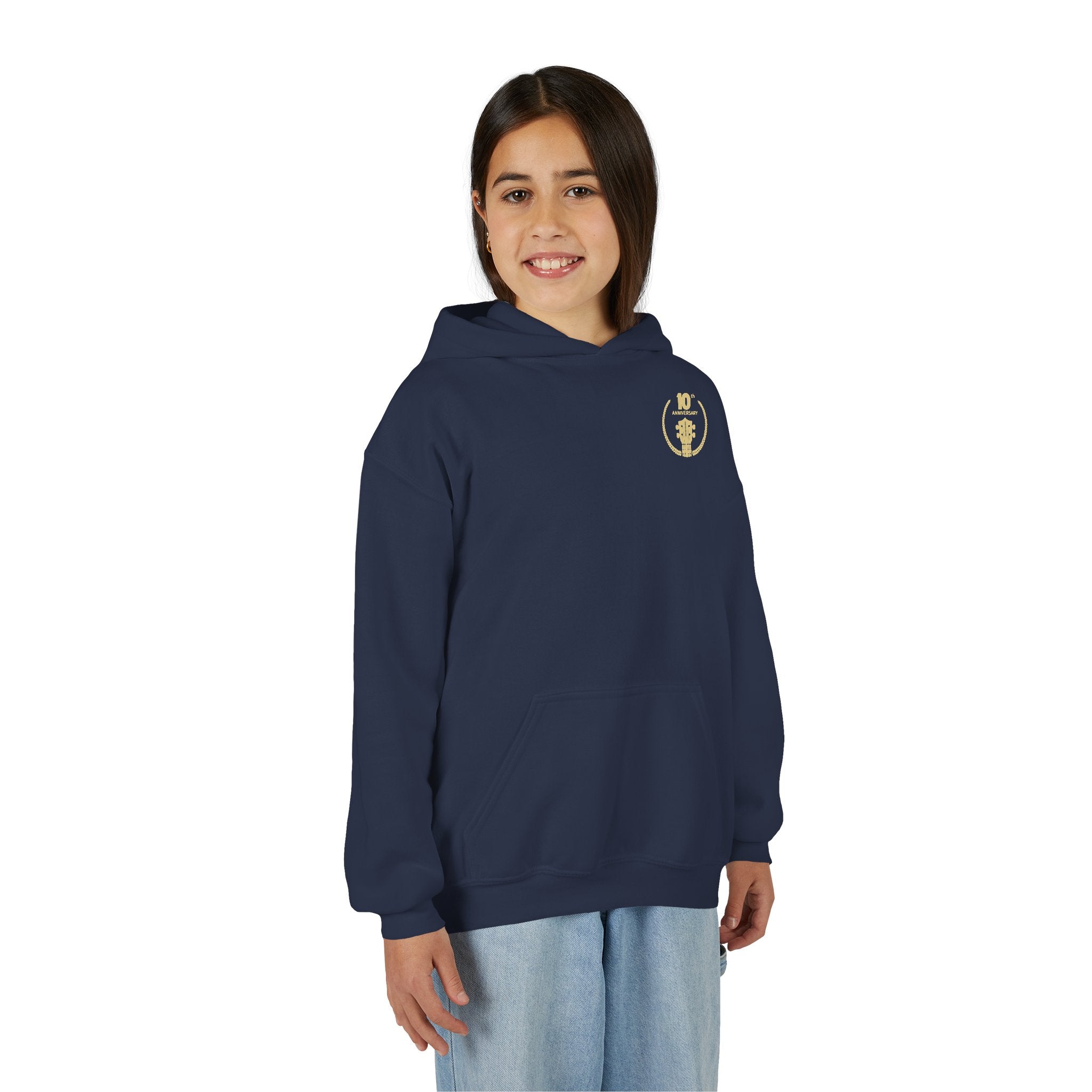 Uke Like The Pros 10th Anniversary Youth Hoodie - Gold Logo