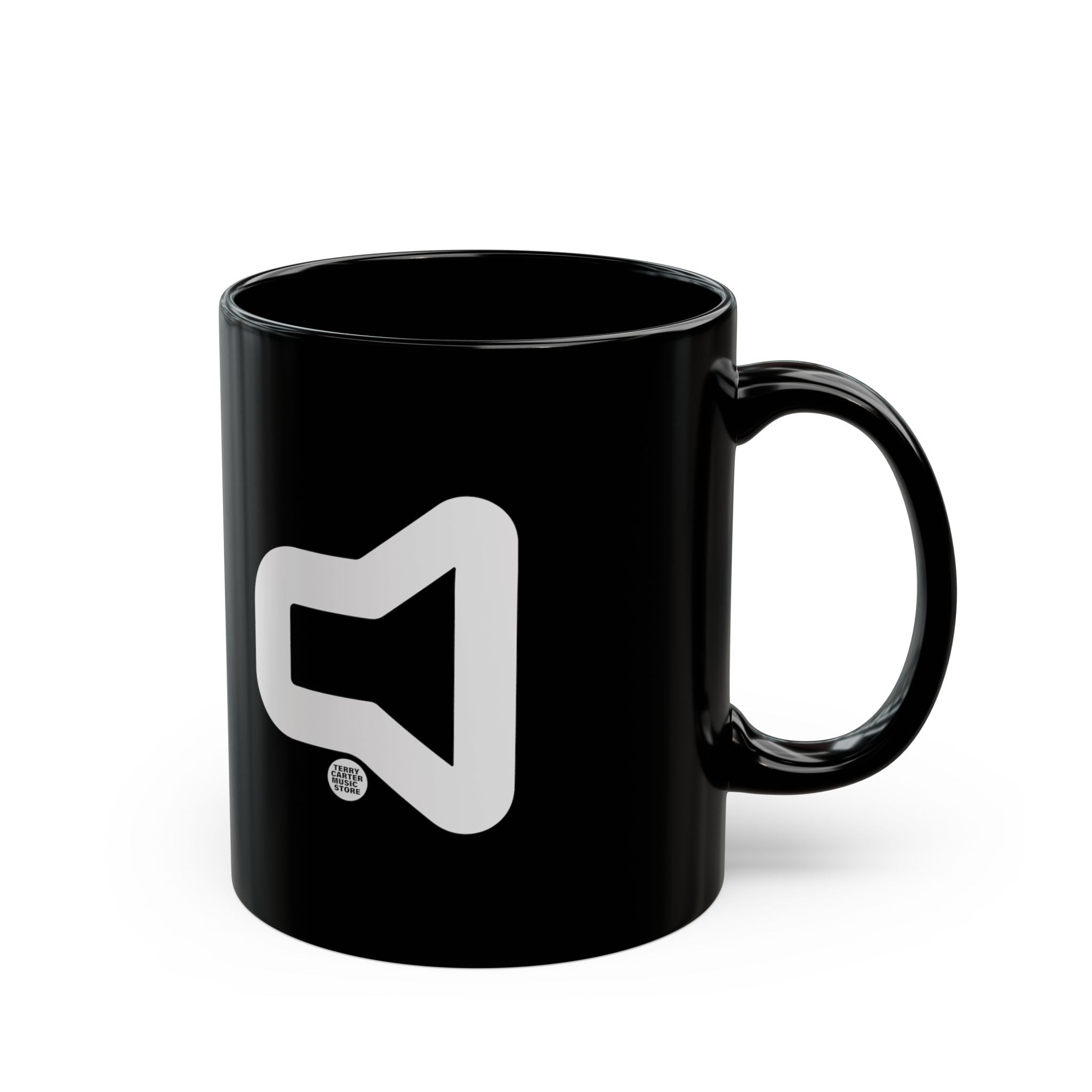 Speaker Icon Black Ceramic Mug - 11oz & 15oz