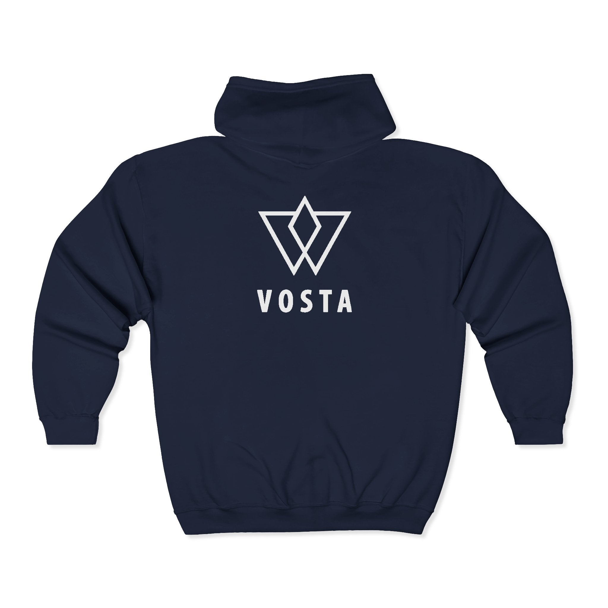 Vosta Zip Up Hoodie - White Logo