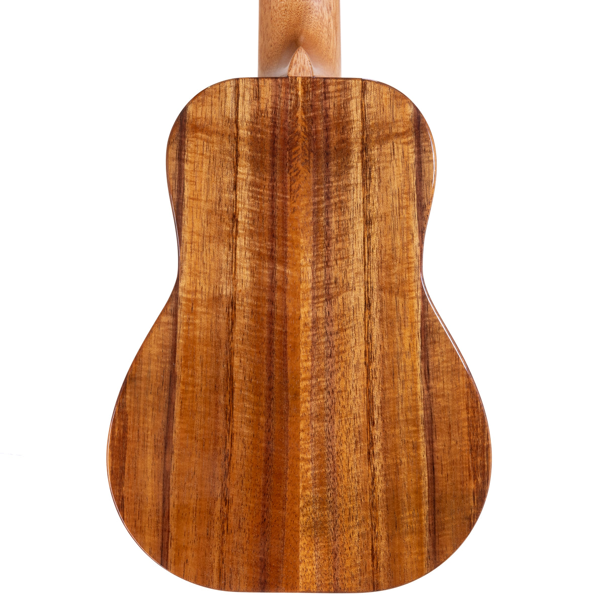 Kanile'a K-1 Deluxe Super Concert ukulele, serial 30064: close-up of the koa back