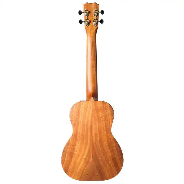 Example photo: an earlier Kanile'a ISL Natural tenor, serial 28792, full back view with mahogany neck