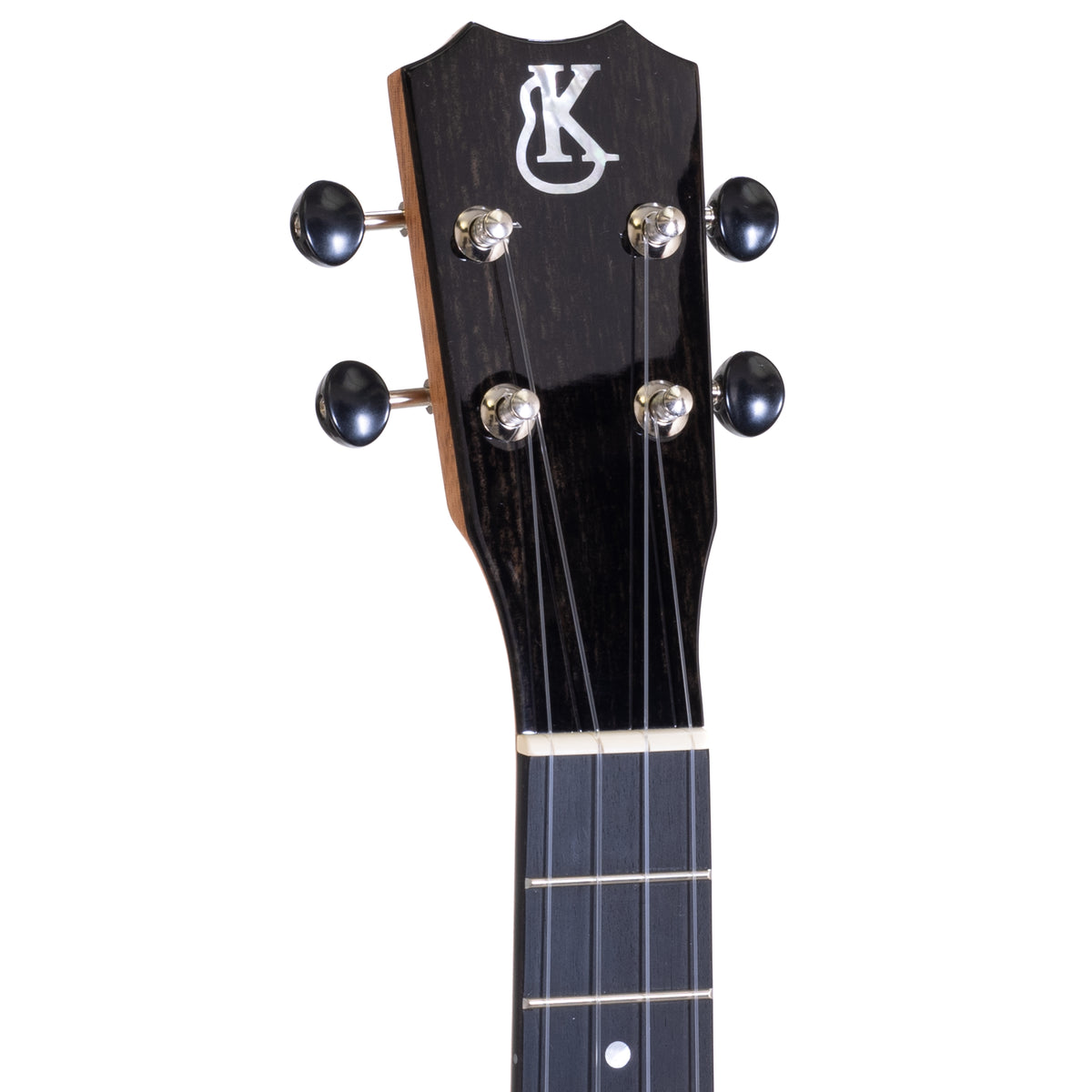 Kanile'a K-1 Deluxe Super Concert ukulele, serial 30064: close-up of the headstock