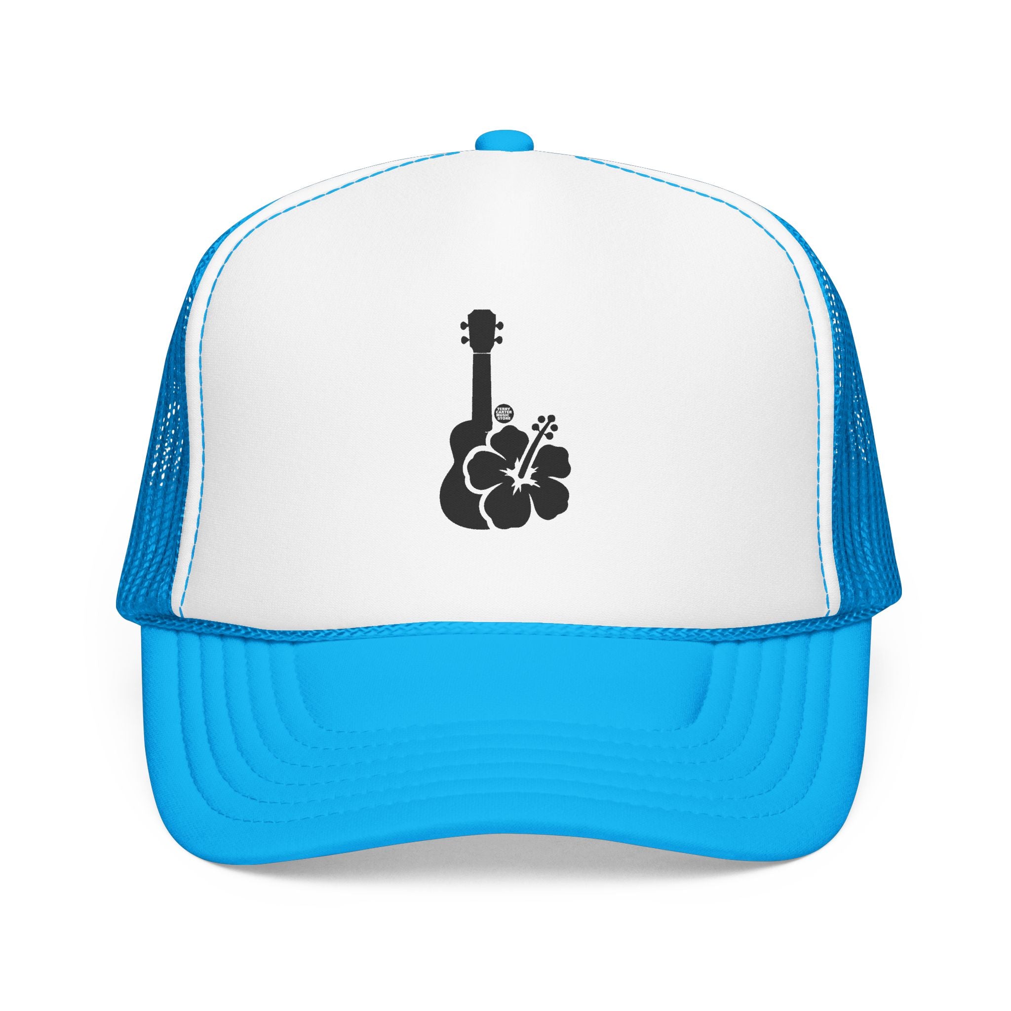 Ukulele Musician Foam Trucker Hat - Hibiscus