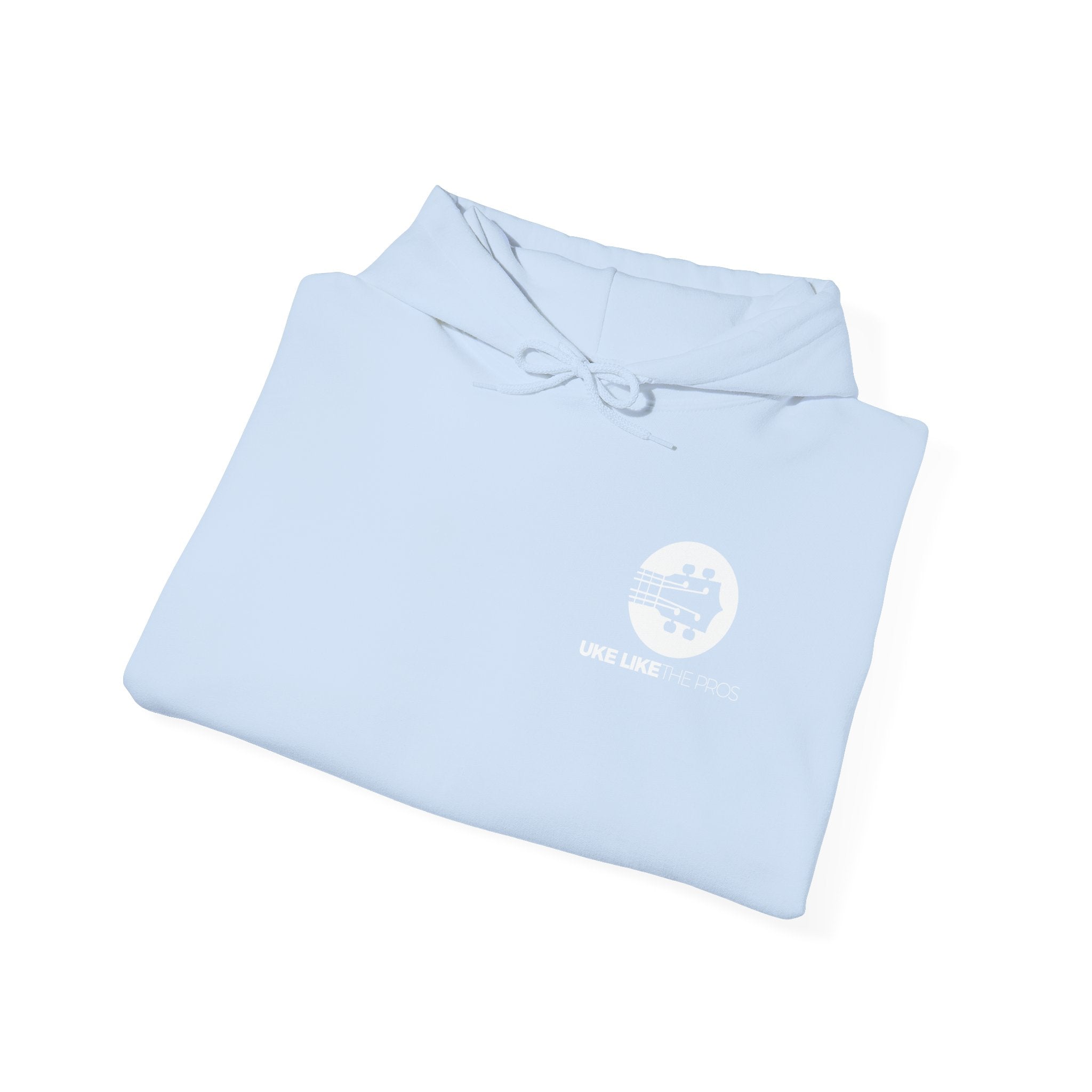 Uke Like The Pros Hoodie - White Logo Pullover