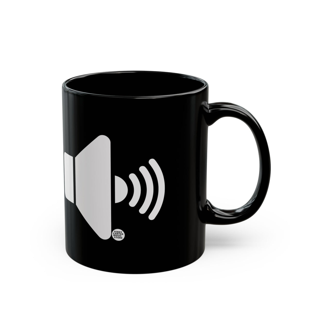 Sound On Speaker Icon Black Ceramic Mug - 11oz & 15oz