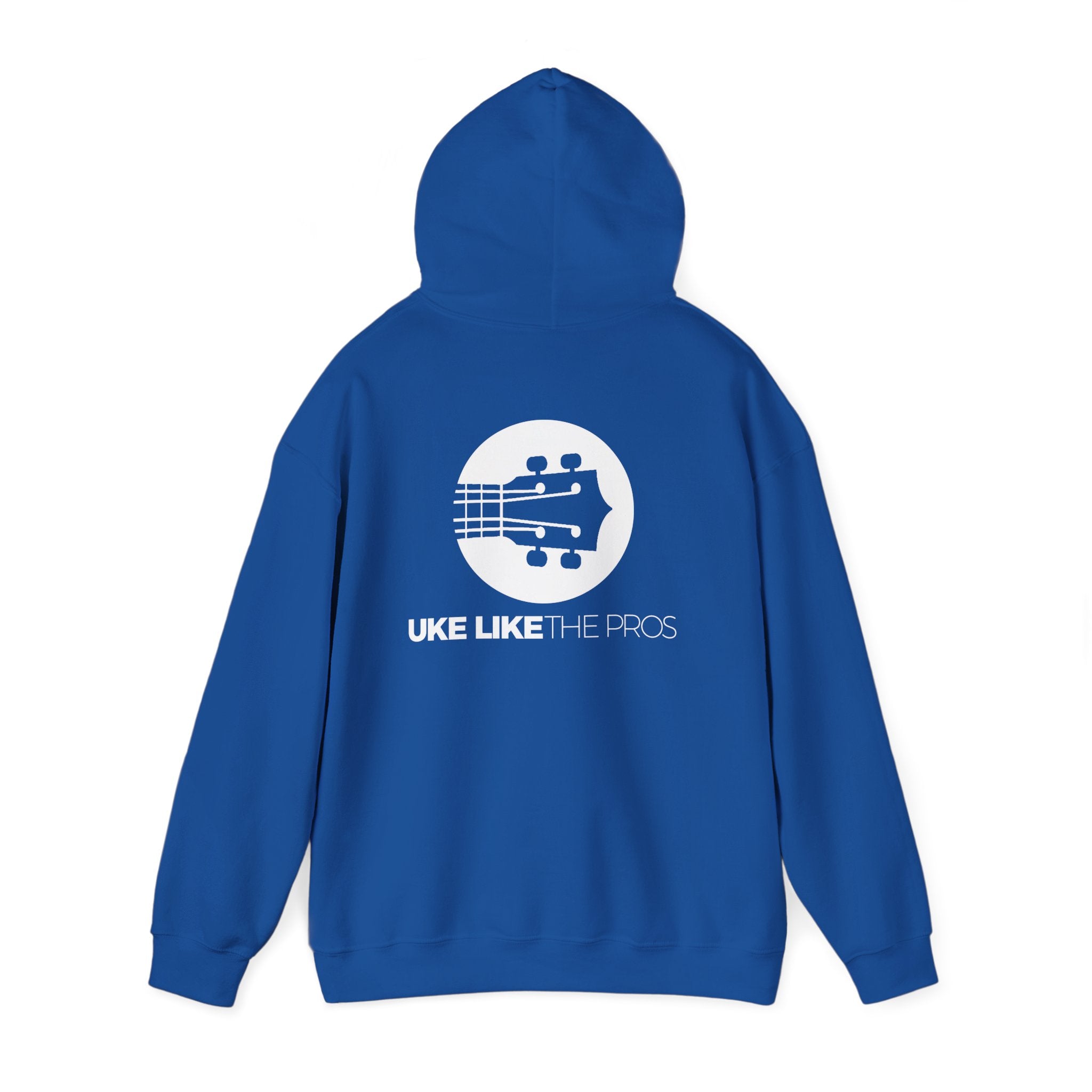 Uke Like The Pros Hoodie - White Logo Pullover