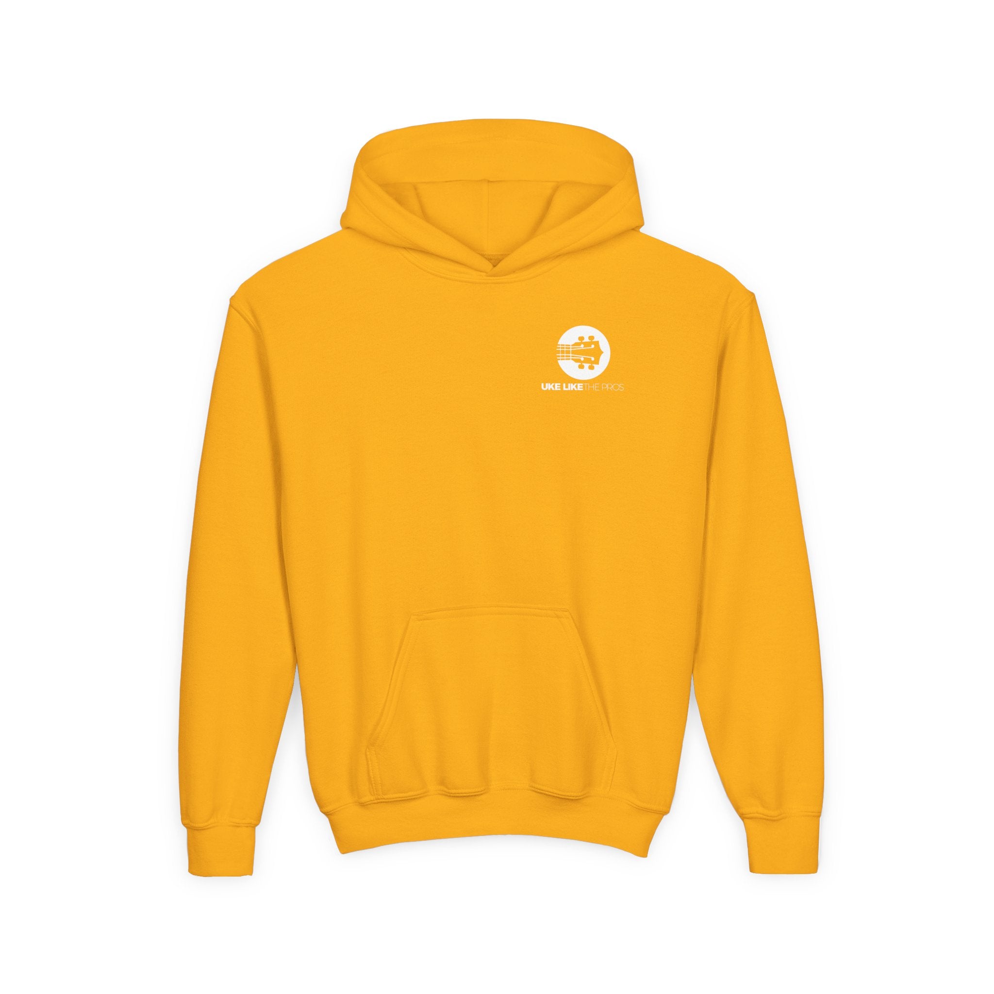 Uke Like The Pros Youth Hoodie - White Logo