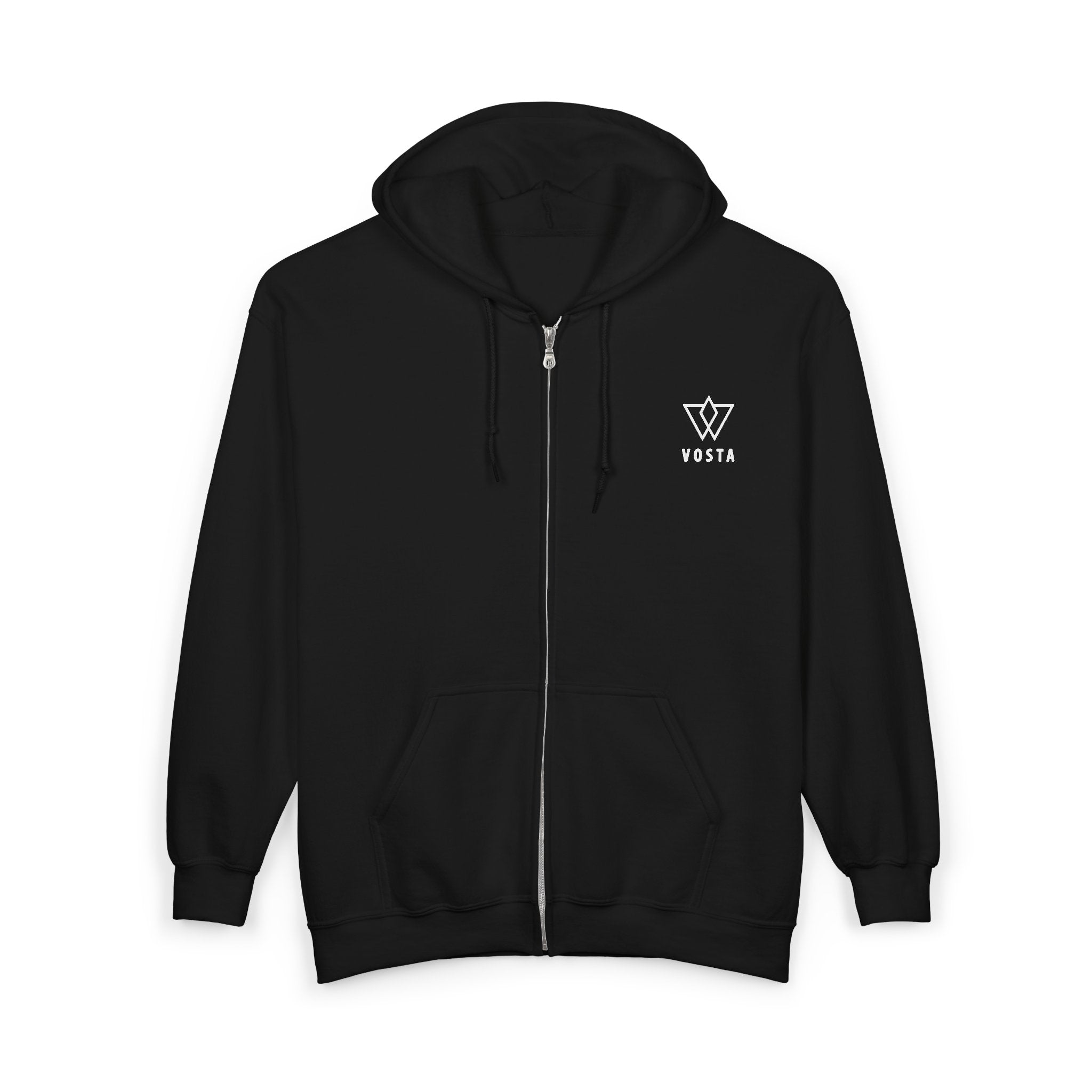 Vosta Zip Up Hoodie - White Logo