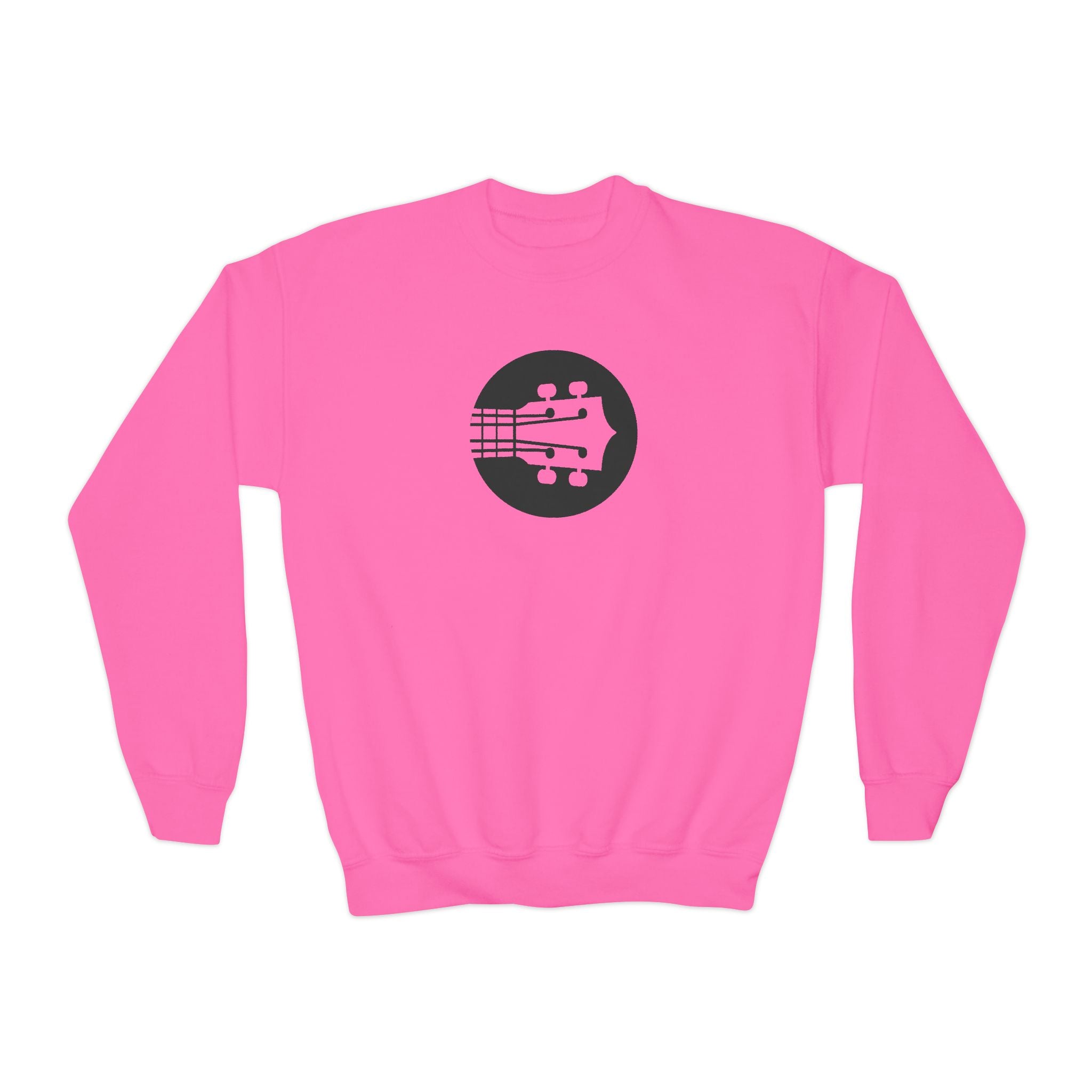 Kids Uke Like The Pros Crewneck Sweatshirt - Black Logo