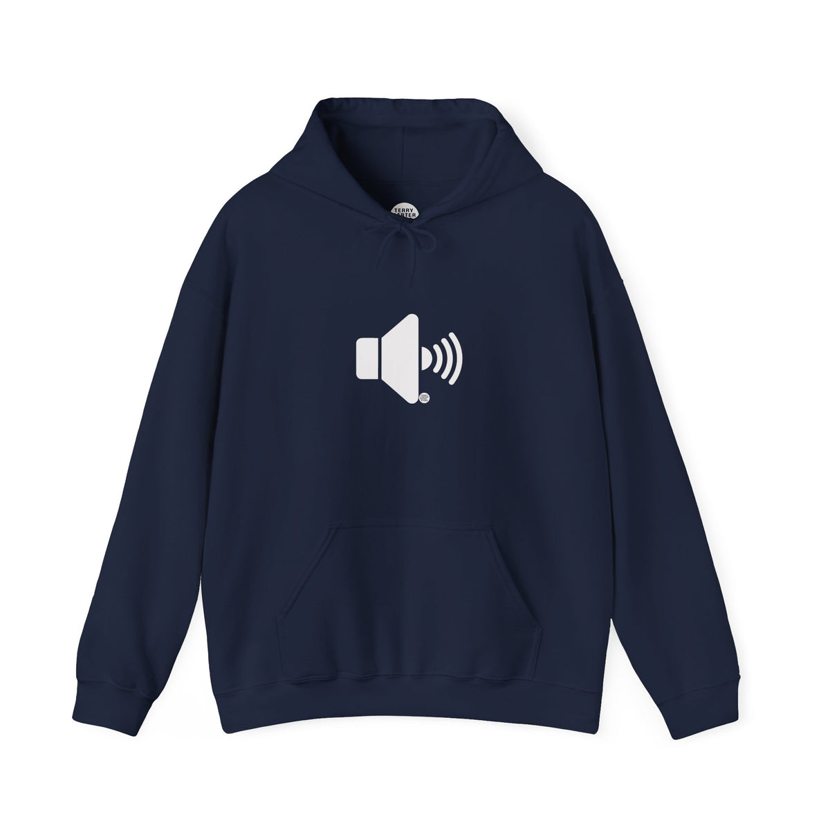 Sound On Speaker Icon Hoodie - White Logo